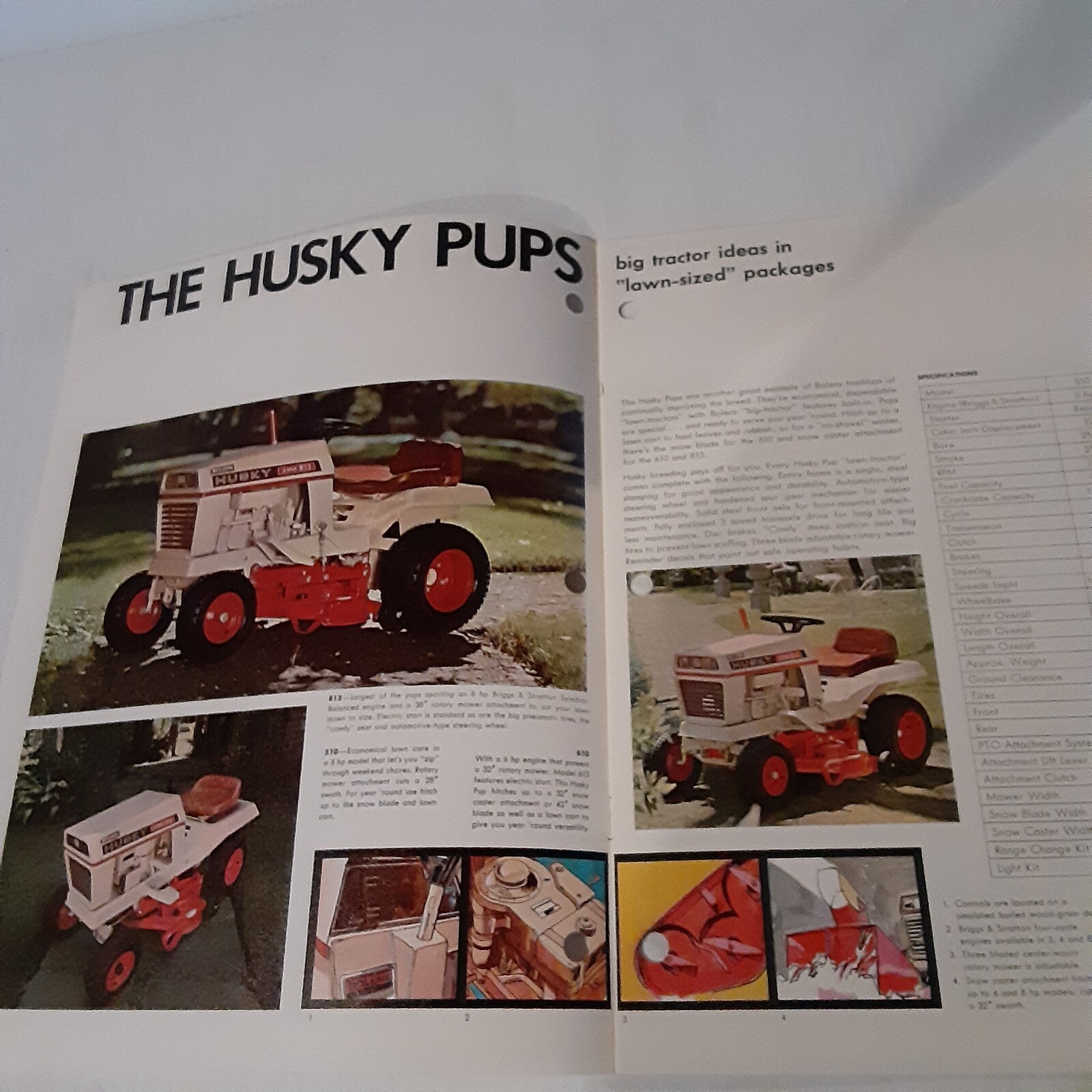 Bolens Husky Lawn Tractor Orbit Air Mower Tiller Dealer Sales Brochure
