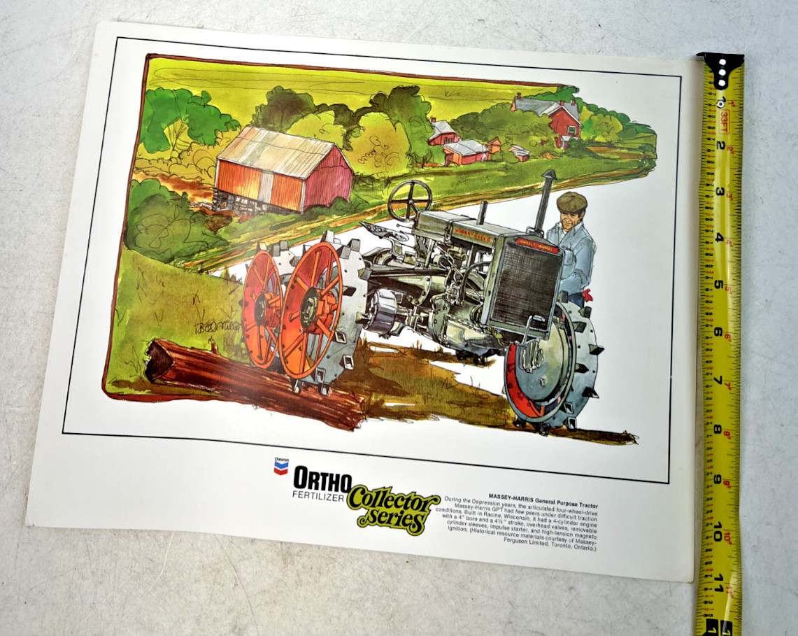 Vintage Ortho Fertilizer Collector Series Massey-Harris GP Tractor Print No. 4