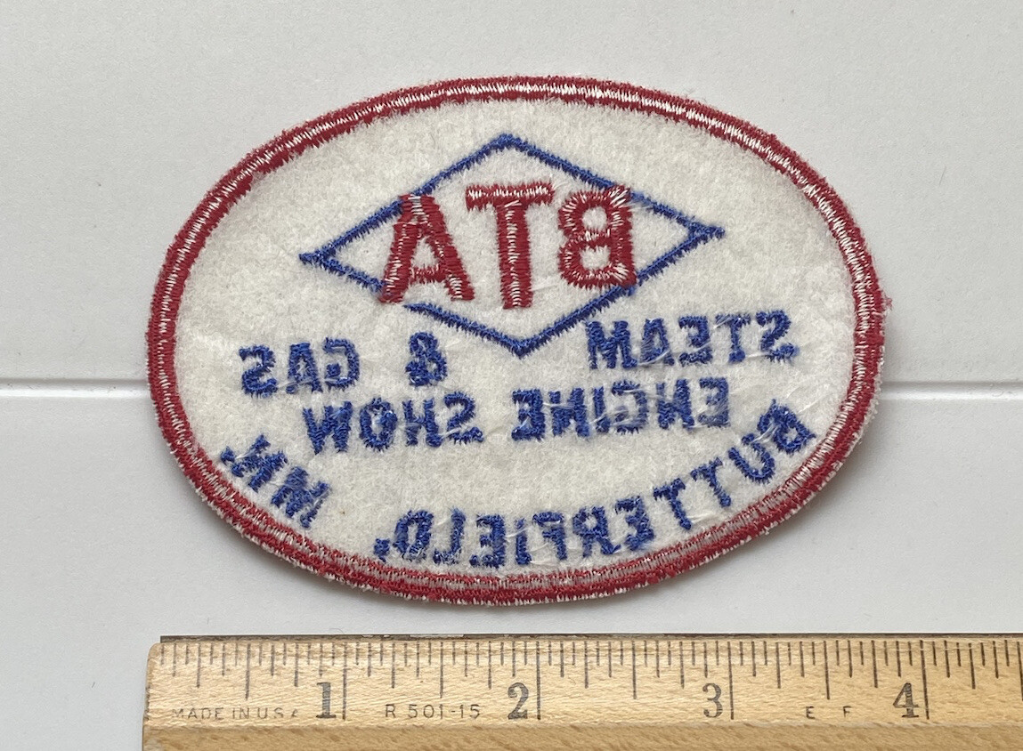 BTA Steam & Gas Engine Show Butterfield MN Minnesota Blue Red Embroidered Patch