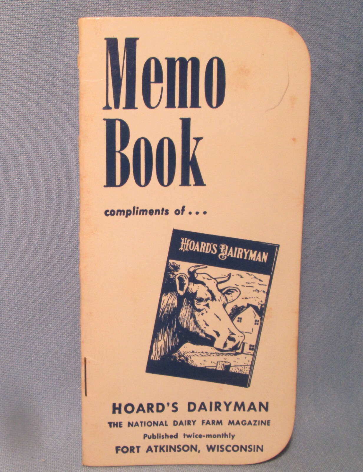 Vintage 1968-69 Famous HOARDS DAIRYMAN MEMO BOOK Advertising Fort Atkinson WI