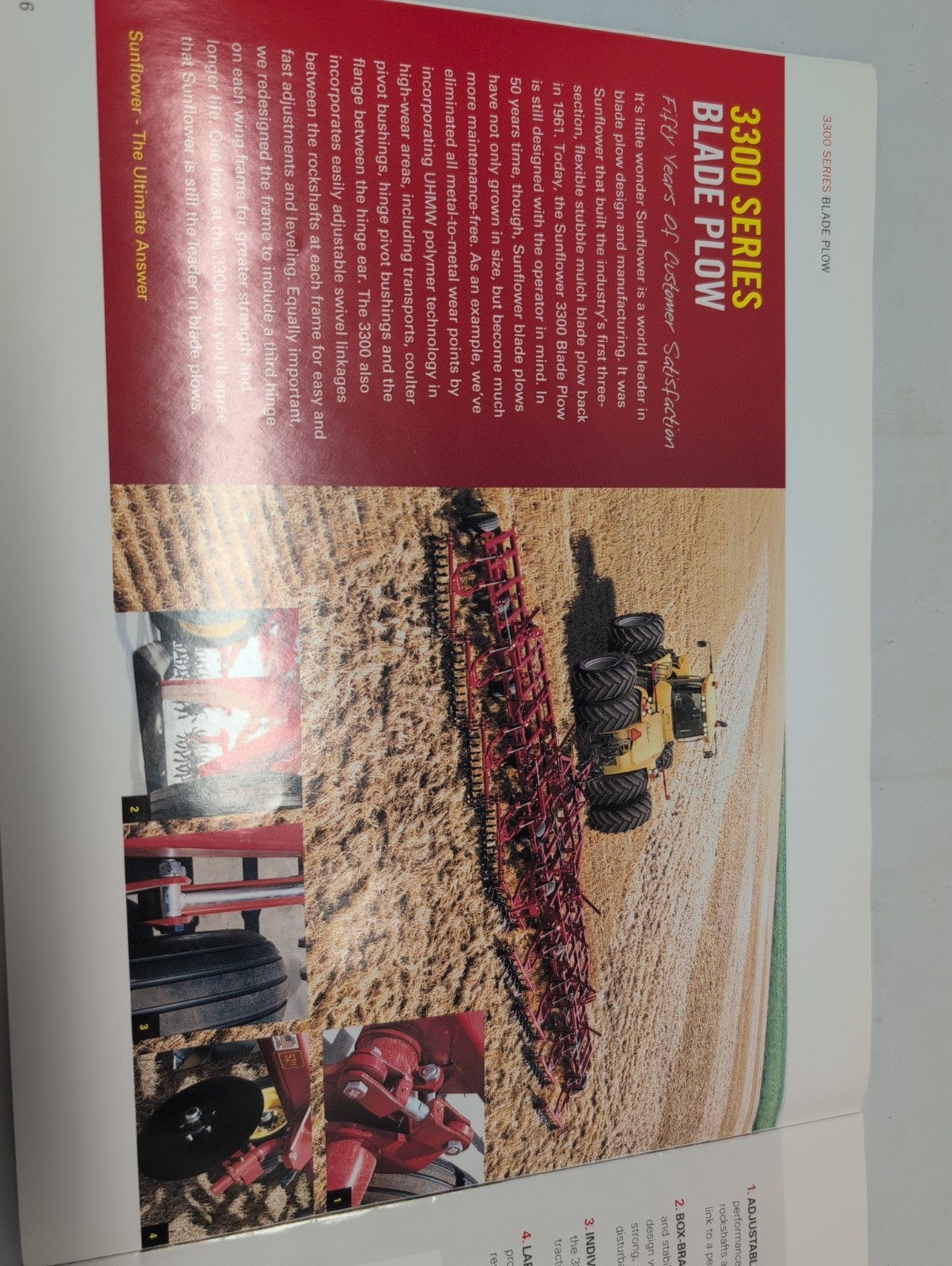Sunflower Conservation Tillage Sales Brochure *Original Brochure* 2002 Implem