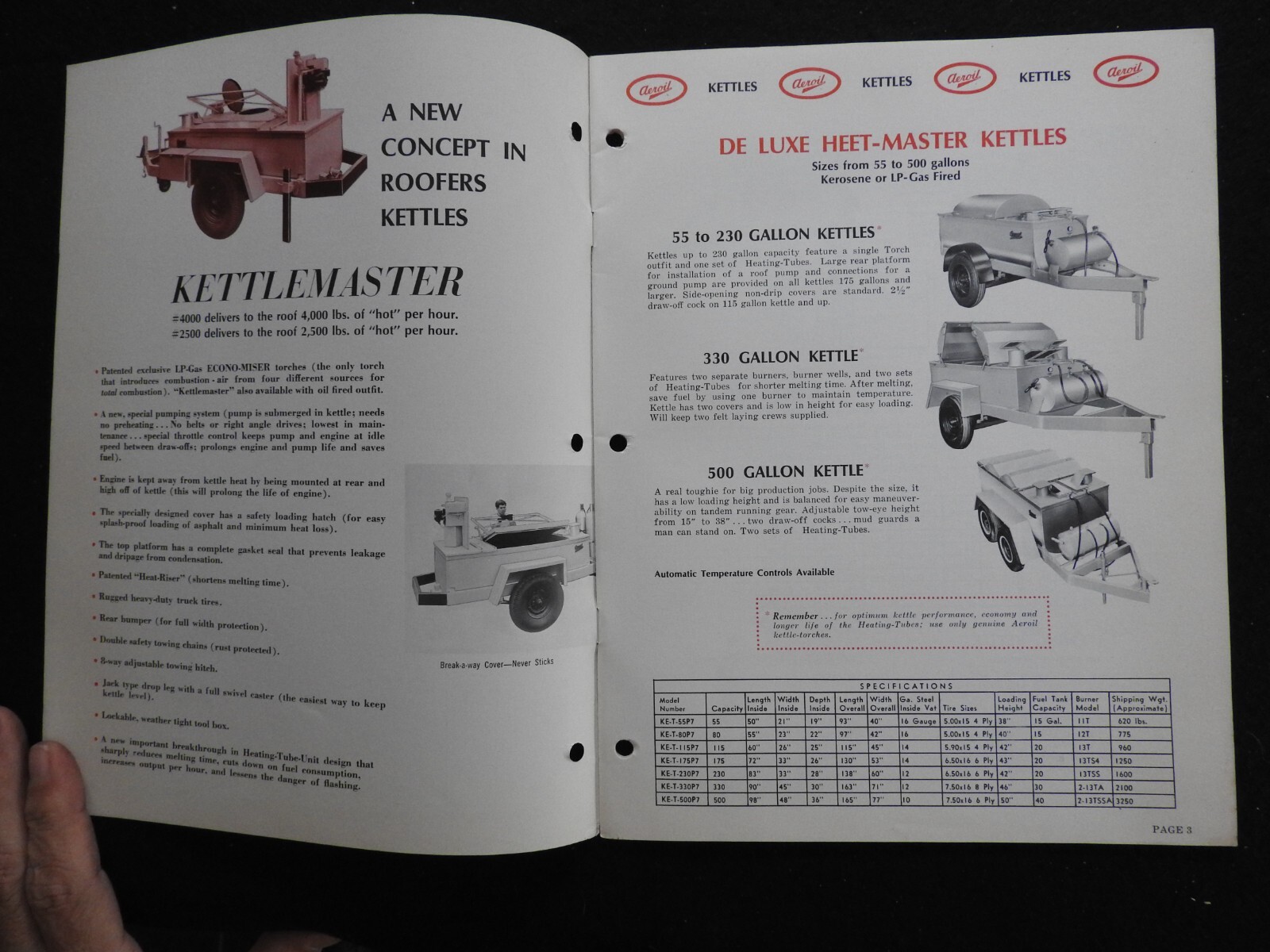 1968 Aeroil Products Co. « Roofers Equipment » Sales Catalog W/price Hackensack NJ