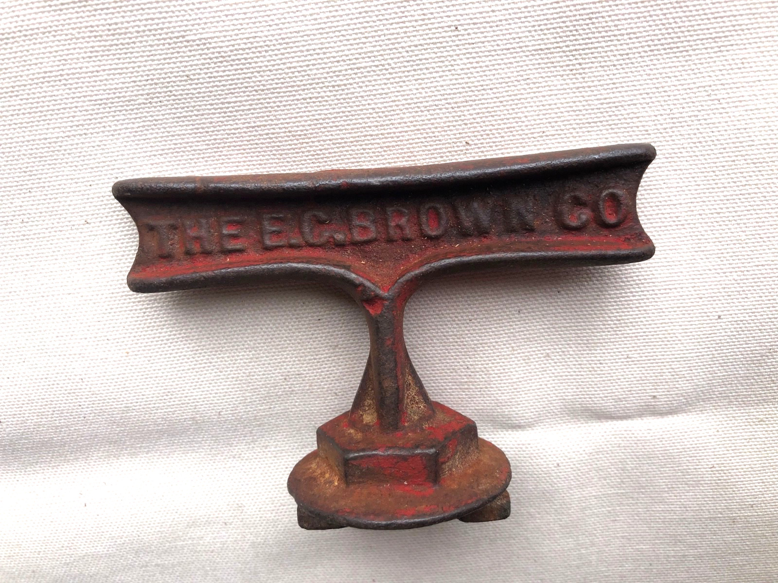 VTG Cast Iron E. C. BROWN Co. Barrel Bung Hole Cover Plug ROCHESTER NY