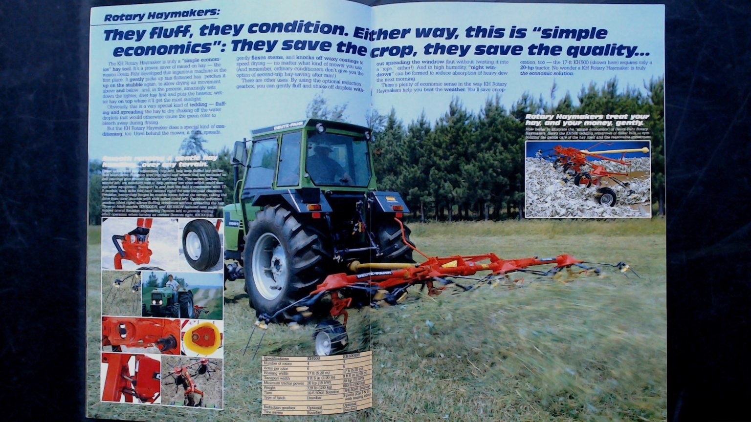 Deutz-Fahr Agricultural Brochure Rotary Haymakers 1980s Vintage