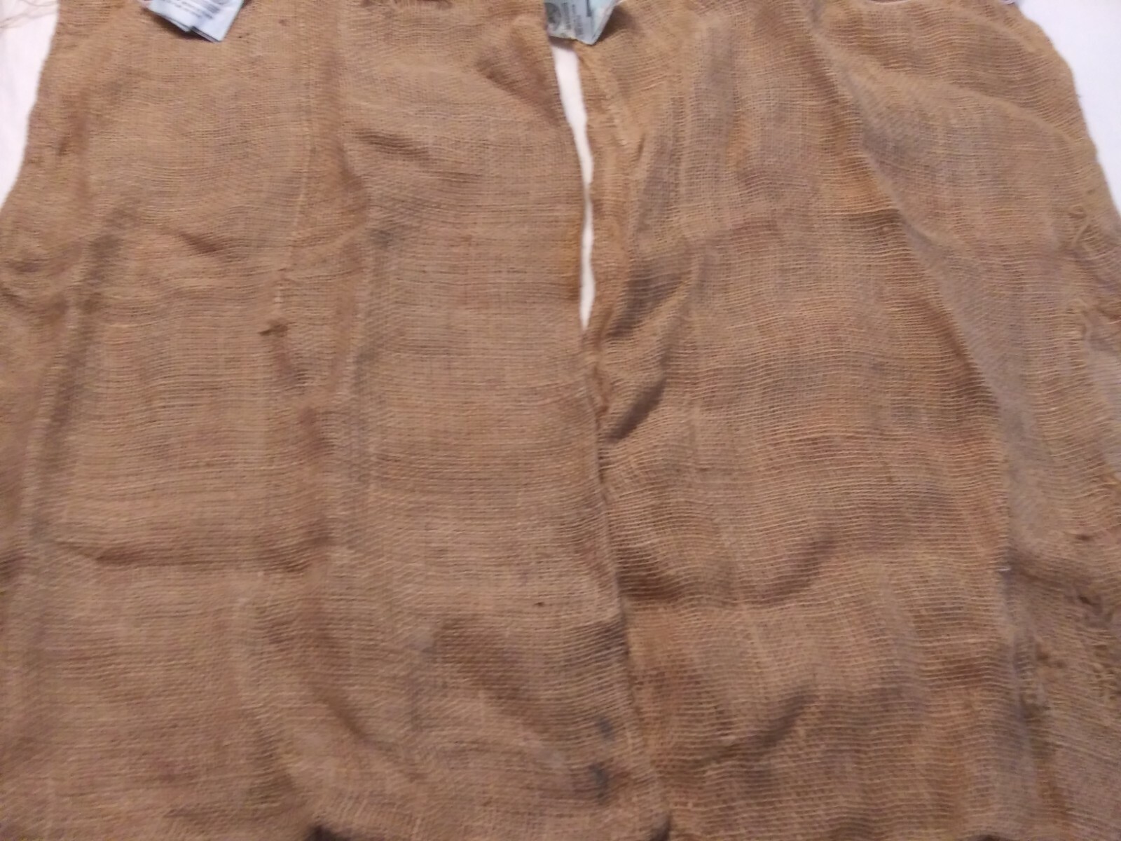 Vtg. (2) Minnesota Northern Flight Potato sacks burlap tattered torn 50 lbs