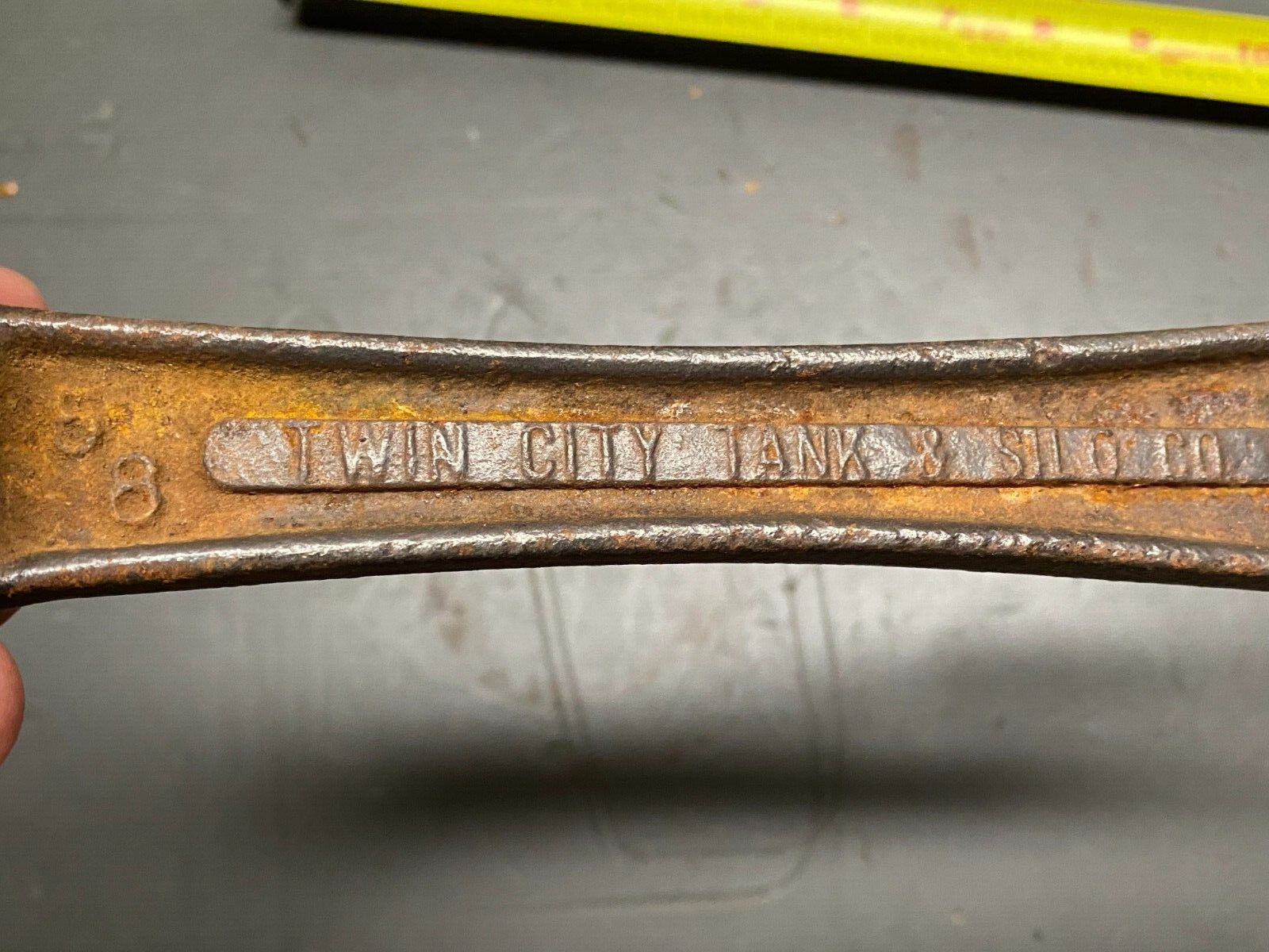 TWIN CITY TANK & SILO Vintage Wrench FARM Industrial Bung Wrench MINNEAPOLIS MN