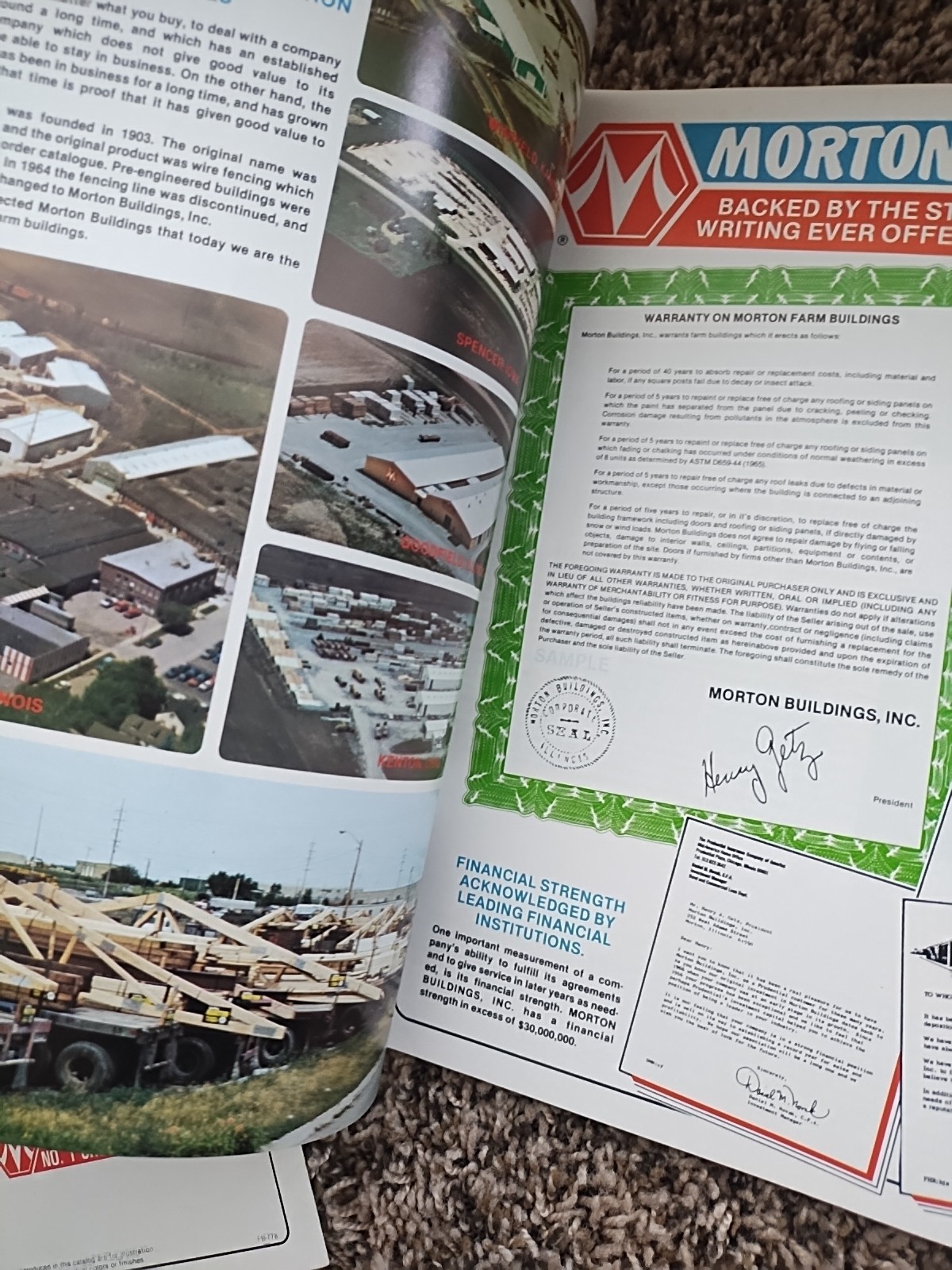 2 Morton Buildings Machine Farm Storage Facilities Sales Brochures 1978 1980