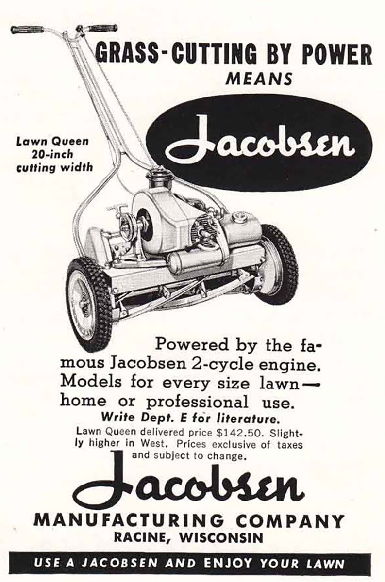 1948 Jacobsen Lawn Queen: Grass Cutting By Power Vintage Print Ad