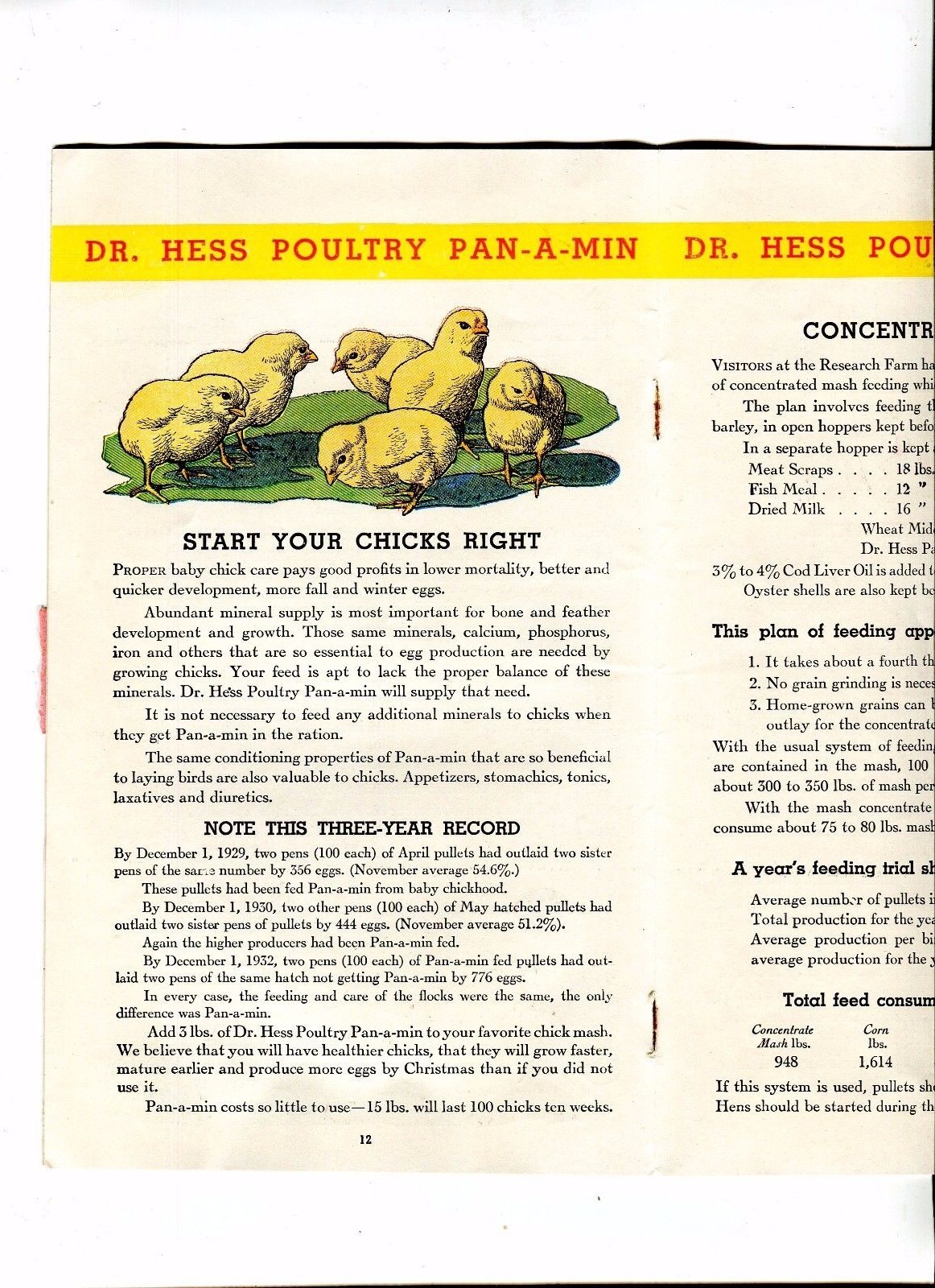 Vintage Annual Catalog w price list DR HESS & CLARK farm products chicks cows ++