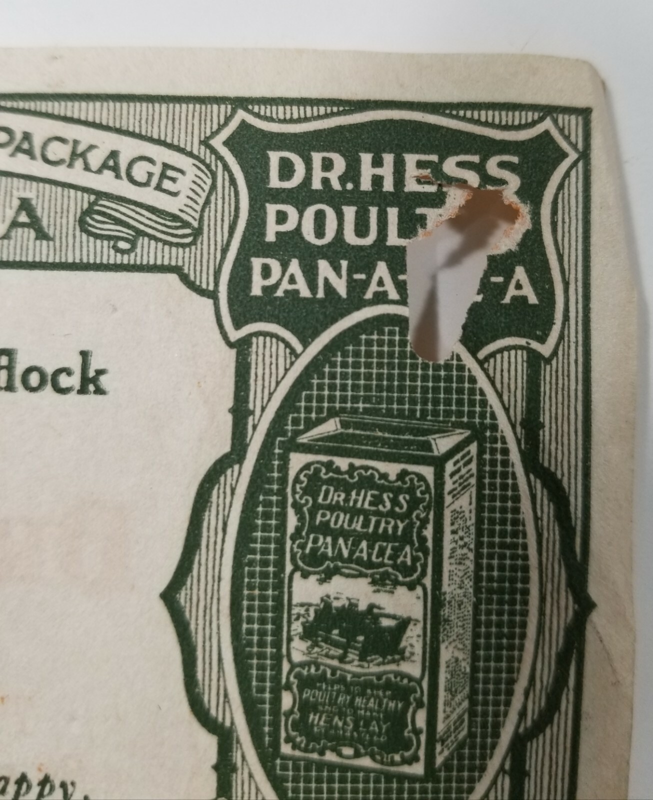 Dr Hess Clark Pan-A-Ce-A Ashland OH Coupon Advert Hen Poultry Farm Homestead E2G