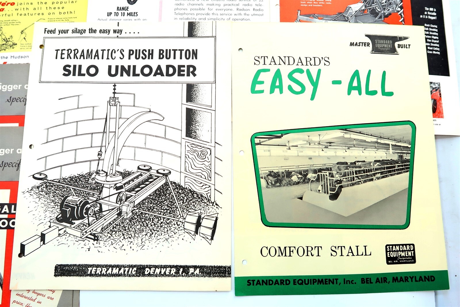 x21 Vintage 1950&rsquo;s – 1960&rsquo;s MIXED Brochures Tractors, Sprayers, Bailer, Cleaner