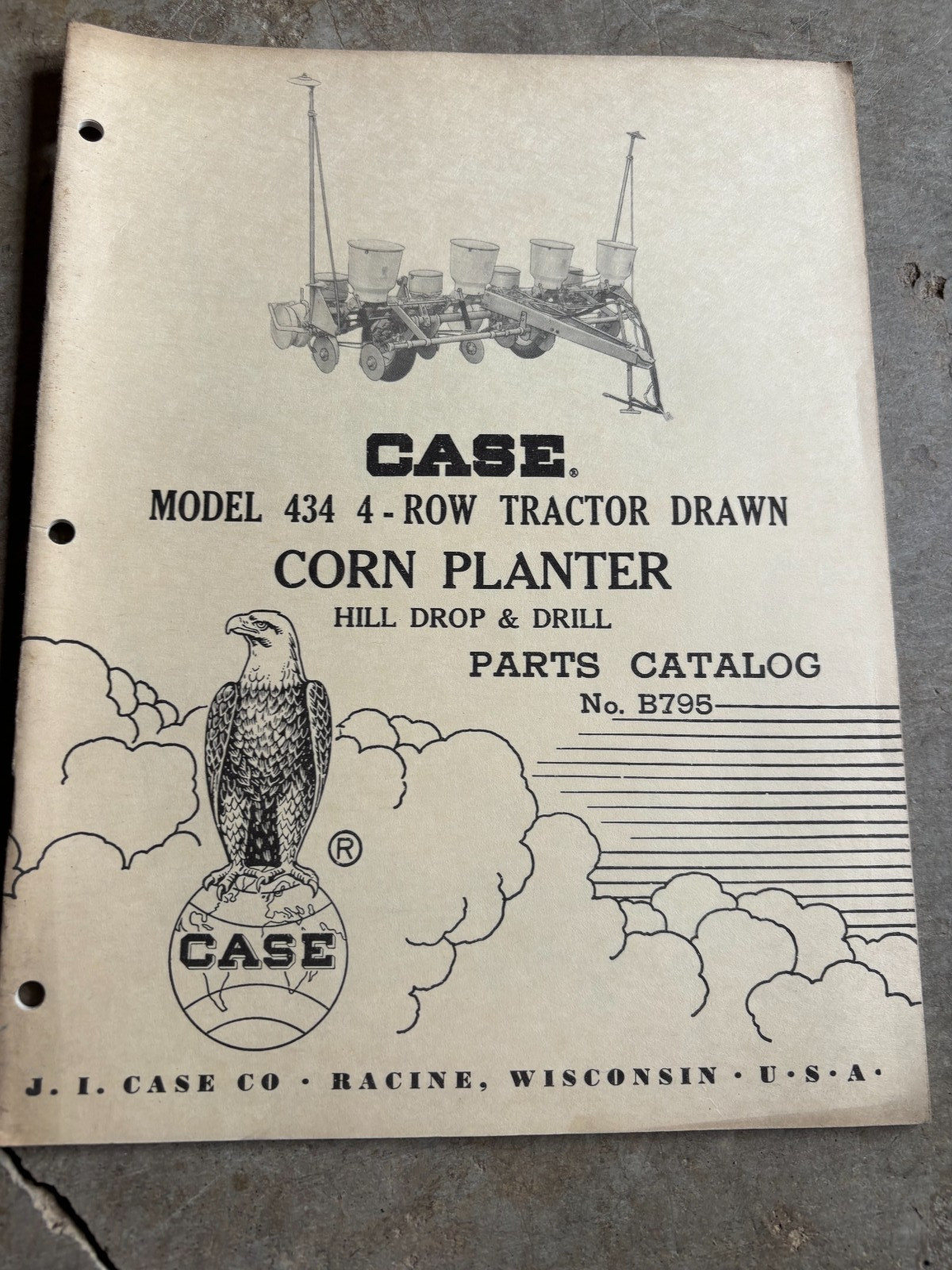Case Tractor 434 4-Row Corn Planter Parts Book Manual AMIL26 No3