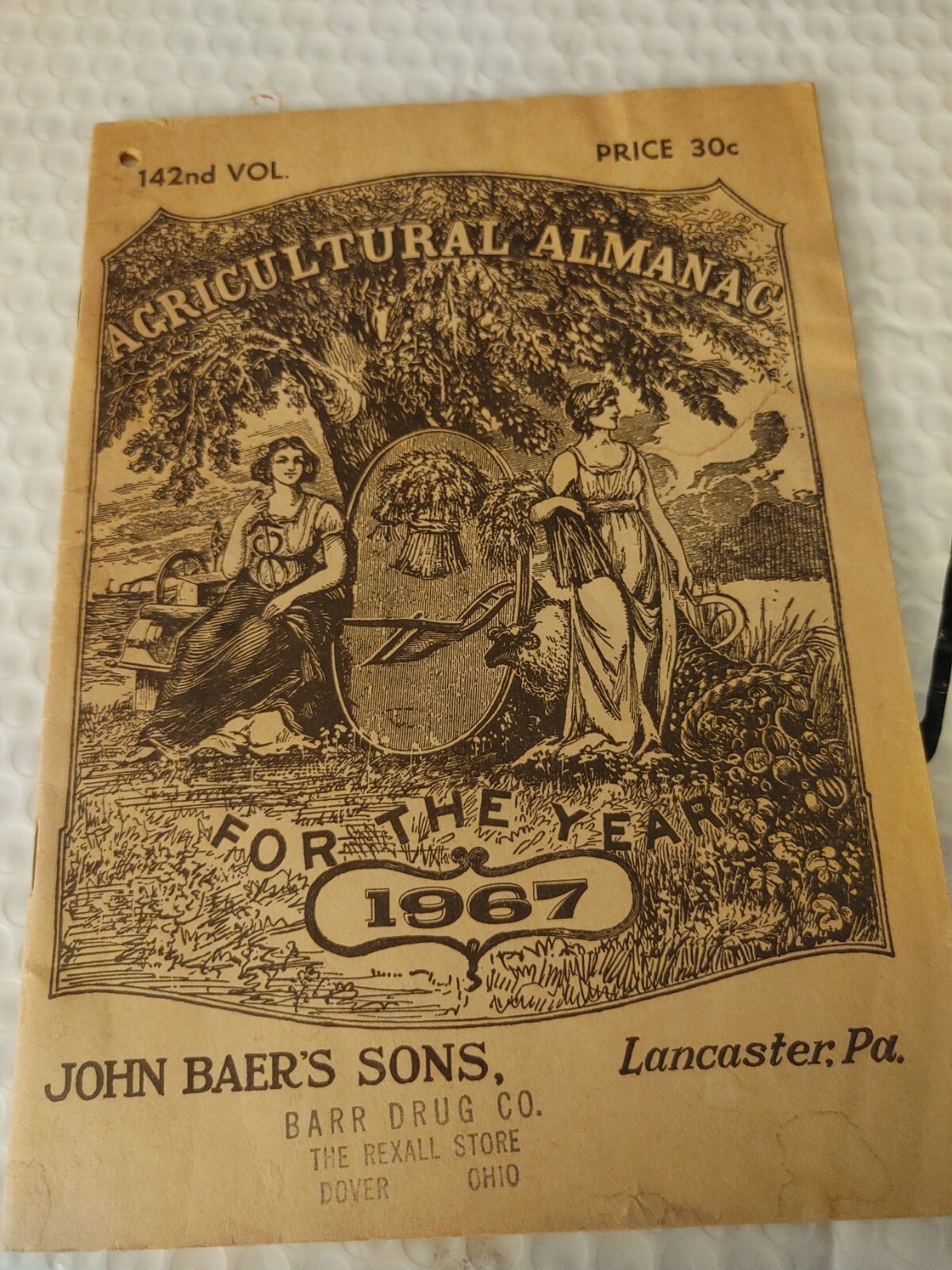 AGRICULTURAL ALMANAC FOR THE YEAR 1967 JOHN BAER&rsquo;S SONS, LANCASTER, PA. (A)