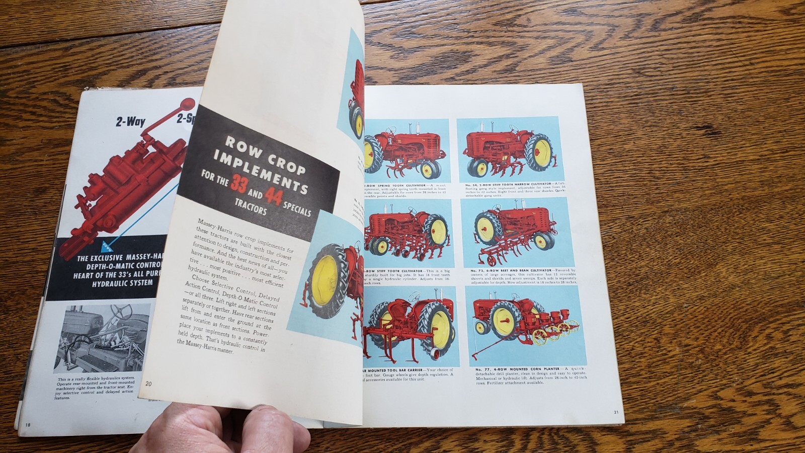Vintage 1954 MASSEY-HARRIS Farm Equipment Sales & Service FARMERS HANDY catalog