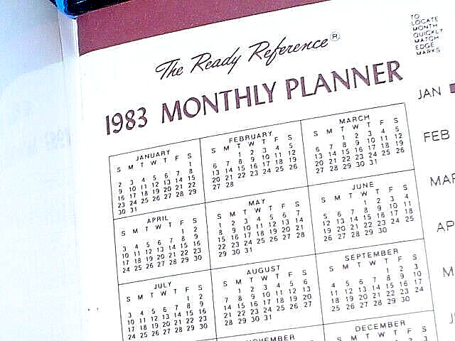 VTG 1970-1983 SPERRY RAND, SPERRY NEW HOLLAND MONTHLY PLANNER CALENDAR BOOKLET