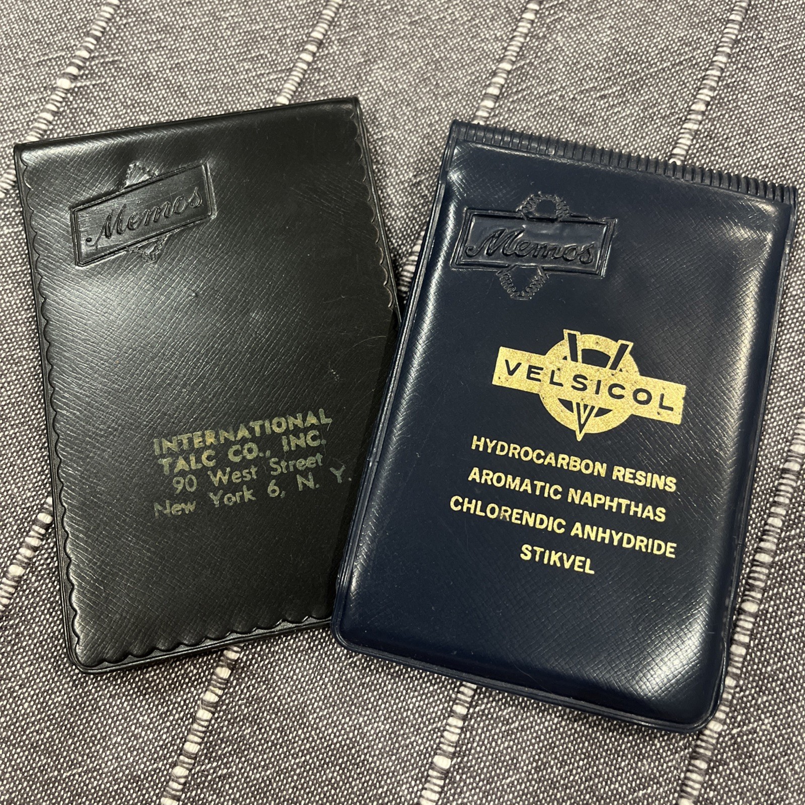 VELSICOL 1962 1965 Calendar Pocket Note Book Memo Pad Advertising Talc Co Inc NY