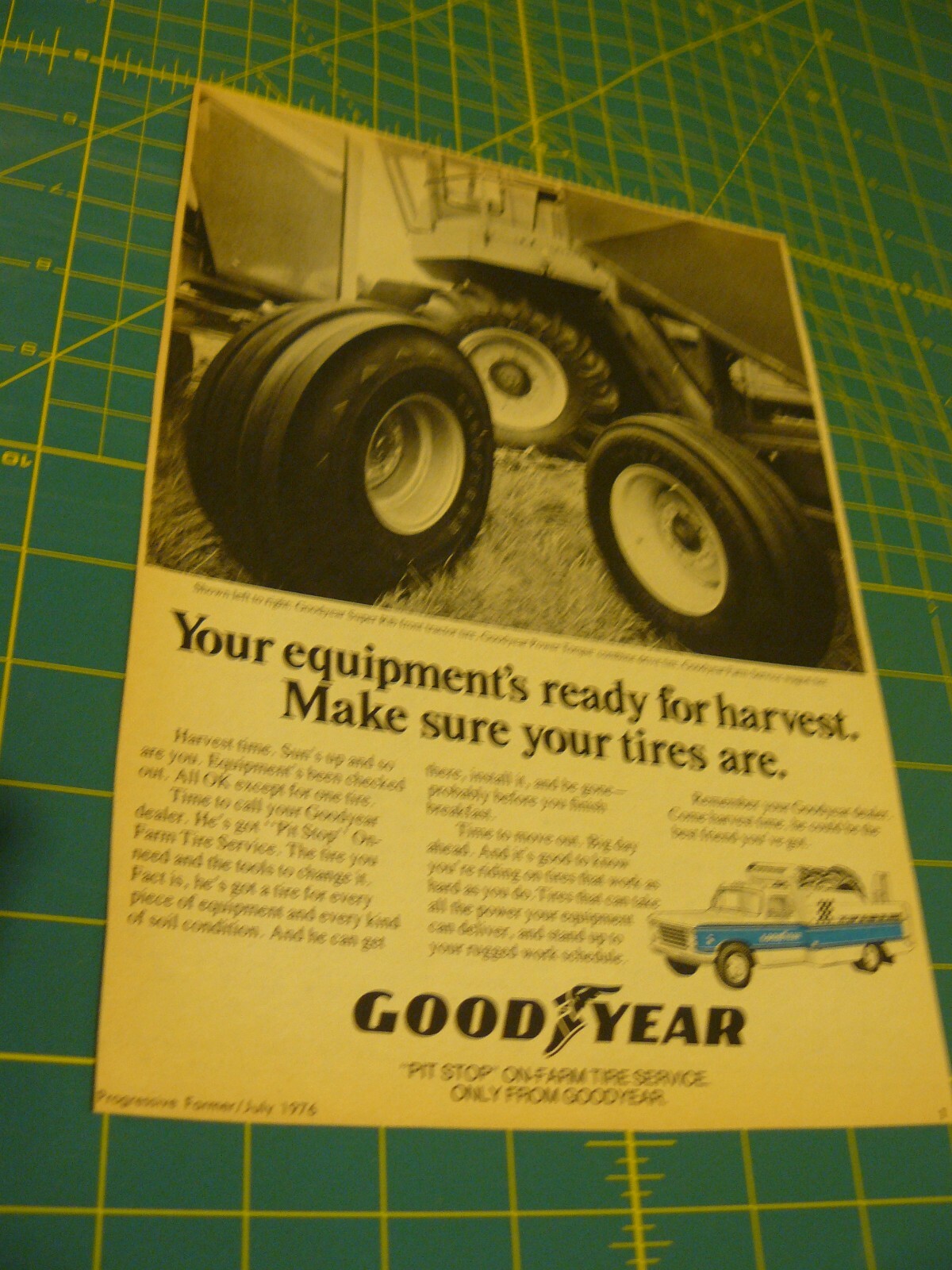 PROGRESSIVE FARMER -AD- JULY 1976 – GOODYEAR EQUIPMENT TIRES