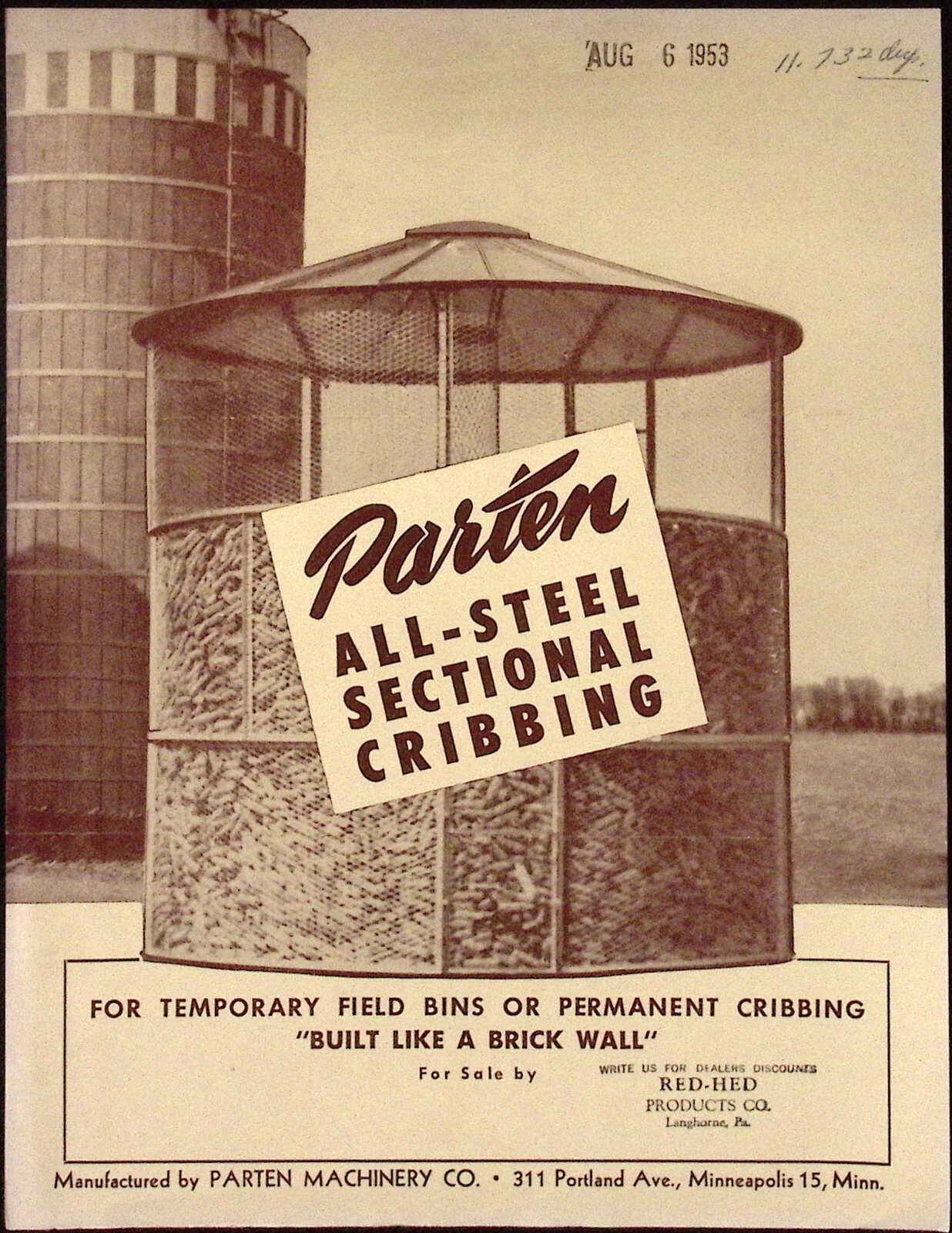 1952 Parten All Steel Cribbing Parten Machinery Co Brochure