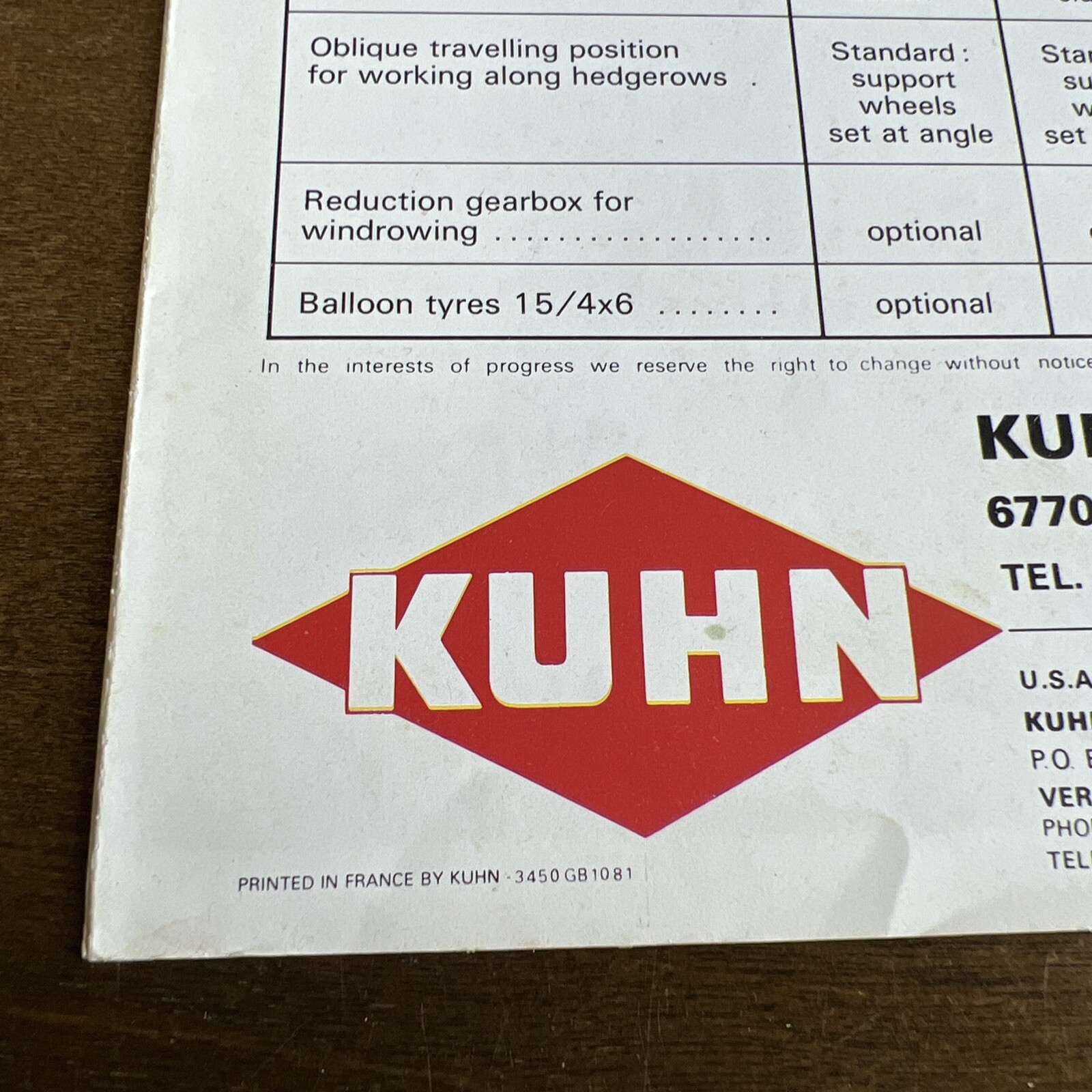 Vintage Kuhn Gyrotedders – GF 440 – GF 452 – GF 671 – Tractor Brochure Ad