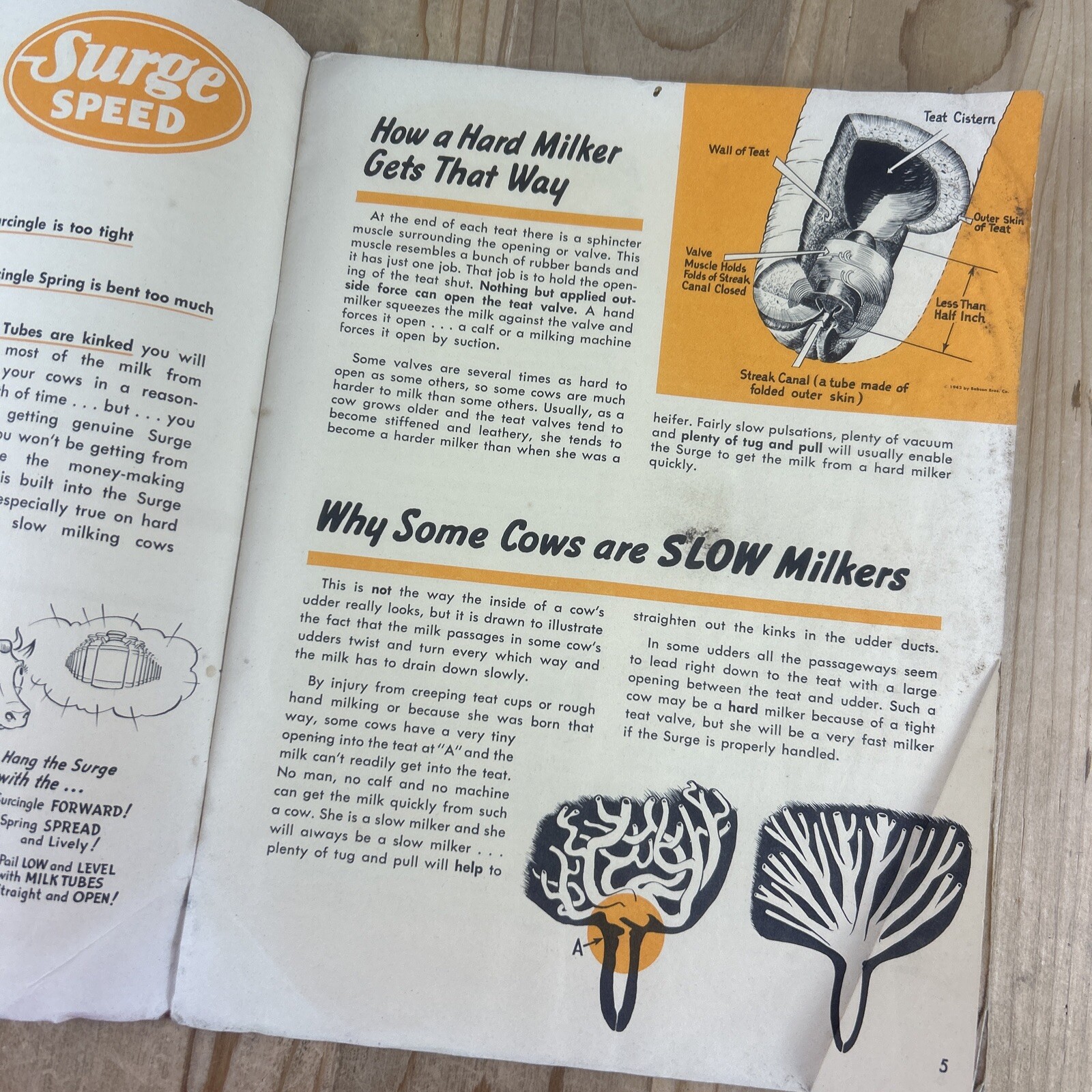 Surge Milking Operating Manual Dairy Farming Vintage