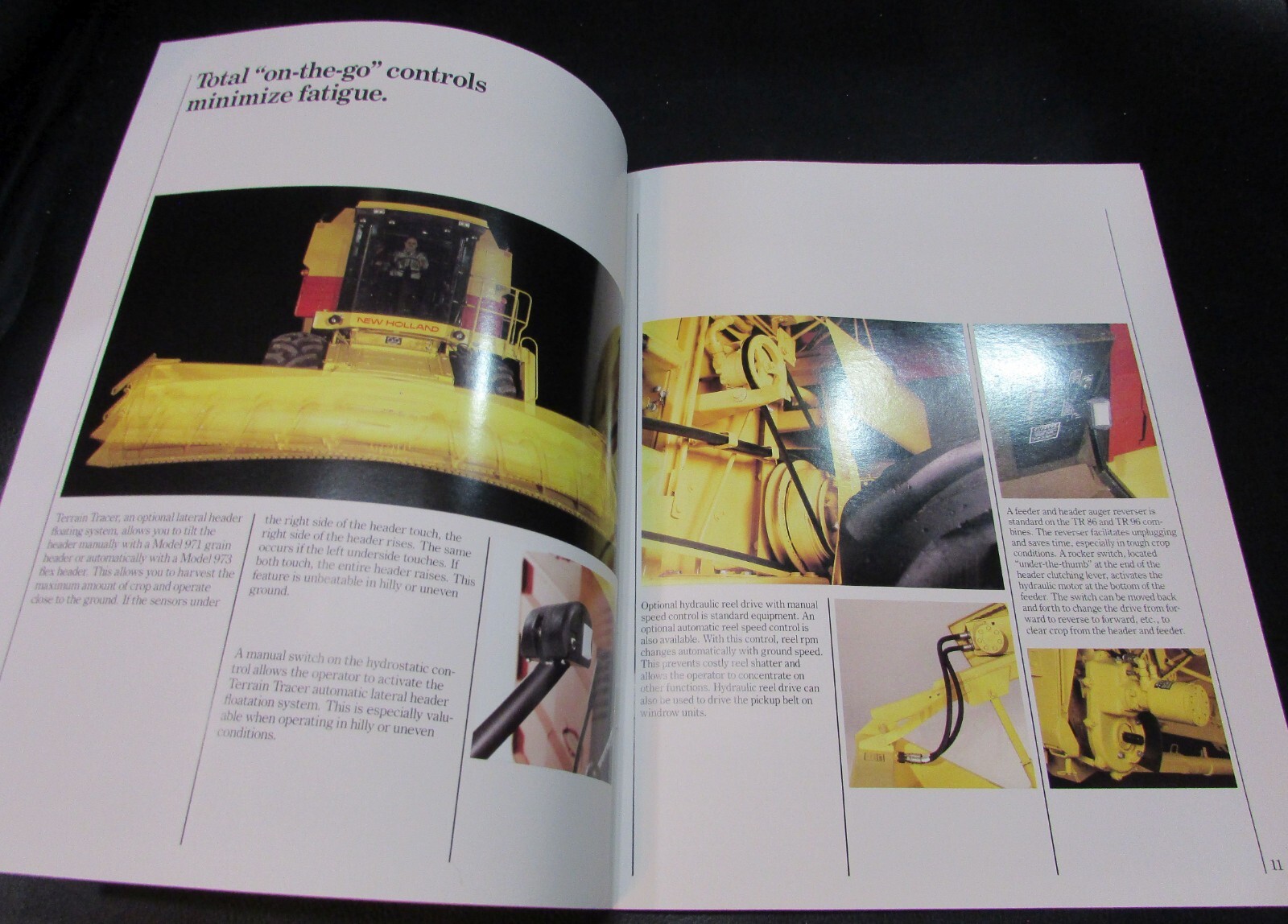 New 1988 Ford New Holland Versatile Twin Rotor Combine Windrow TR 86-96 Booklet