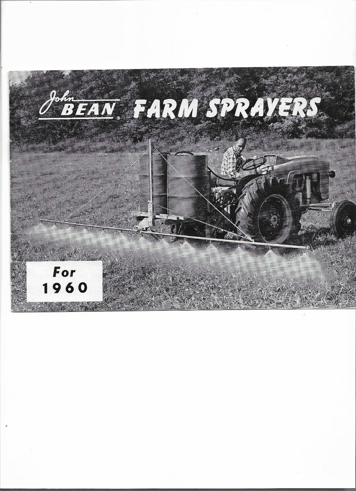 Original OEM 1960 John Bean 401 402 403 55TM 1010TM Farm Sprayers Sales Brochure