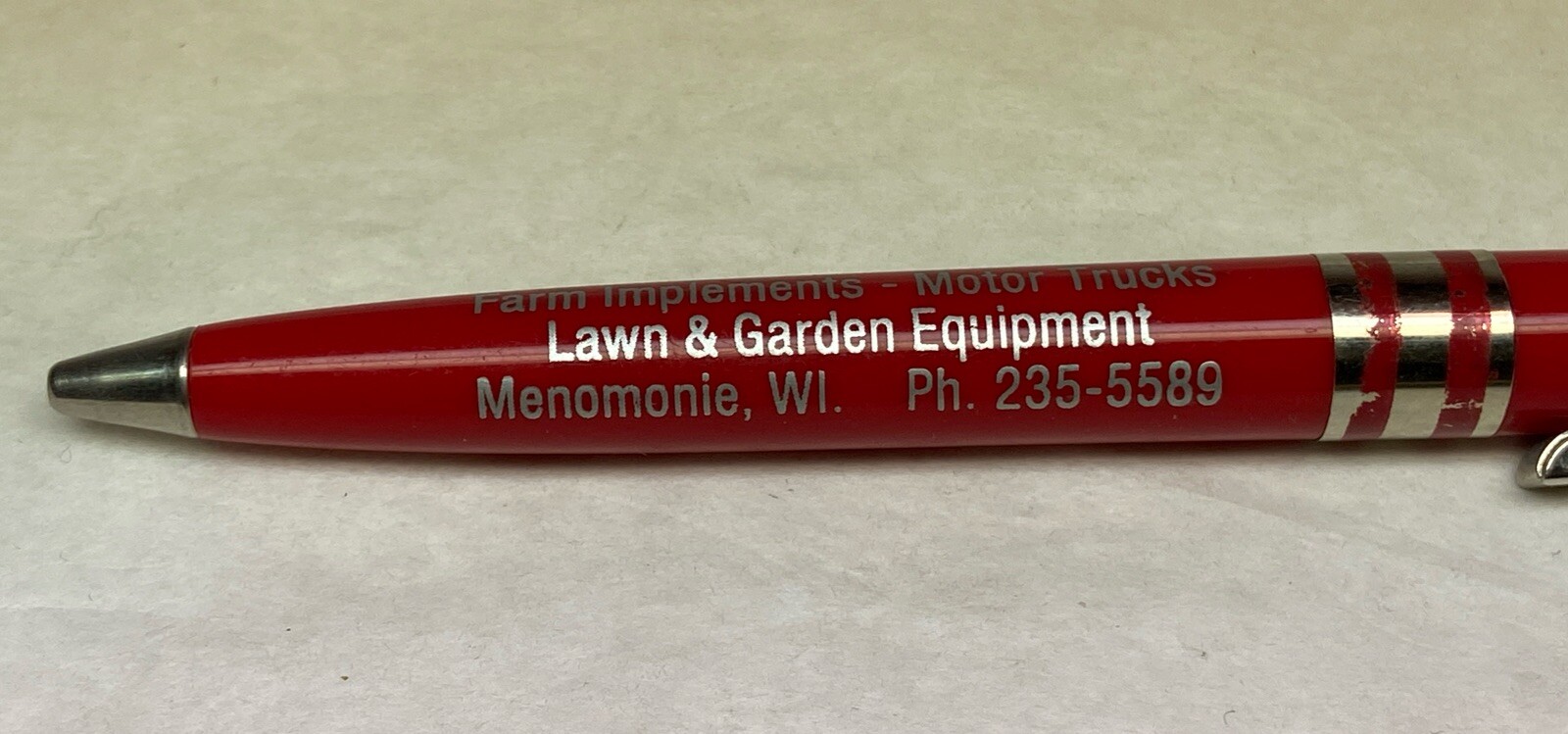 Vintage Advertising Pen Richartz Implement Lawn & Garden Farm Menomonie WI Wis
