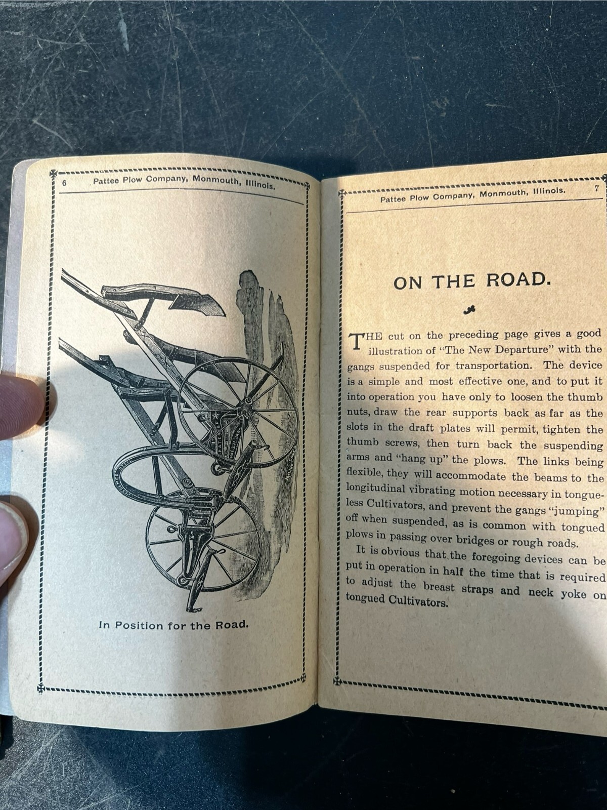 1900-1901 2 Horse Walking Cultivator booklet, PATTEE PLOW Co. Monmouth IL