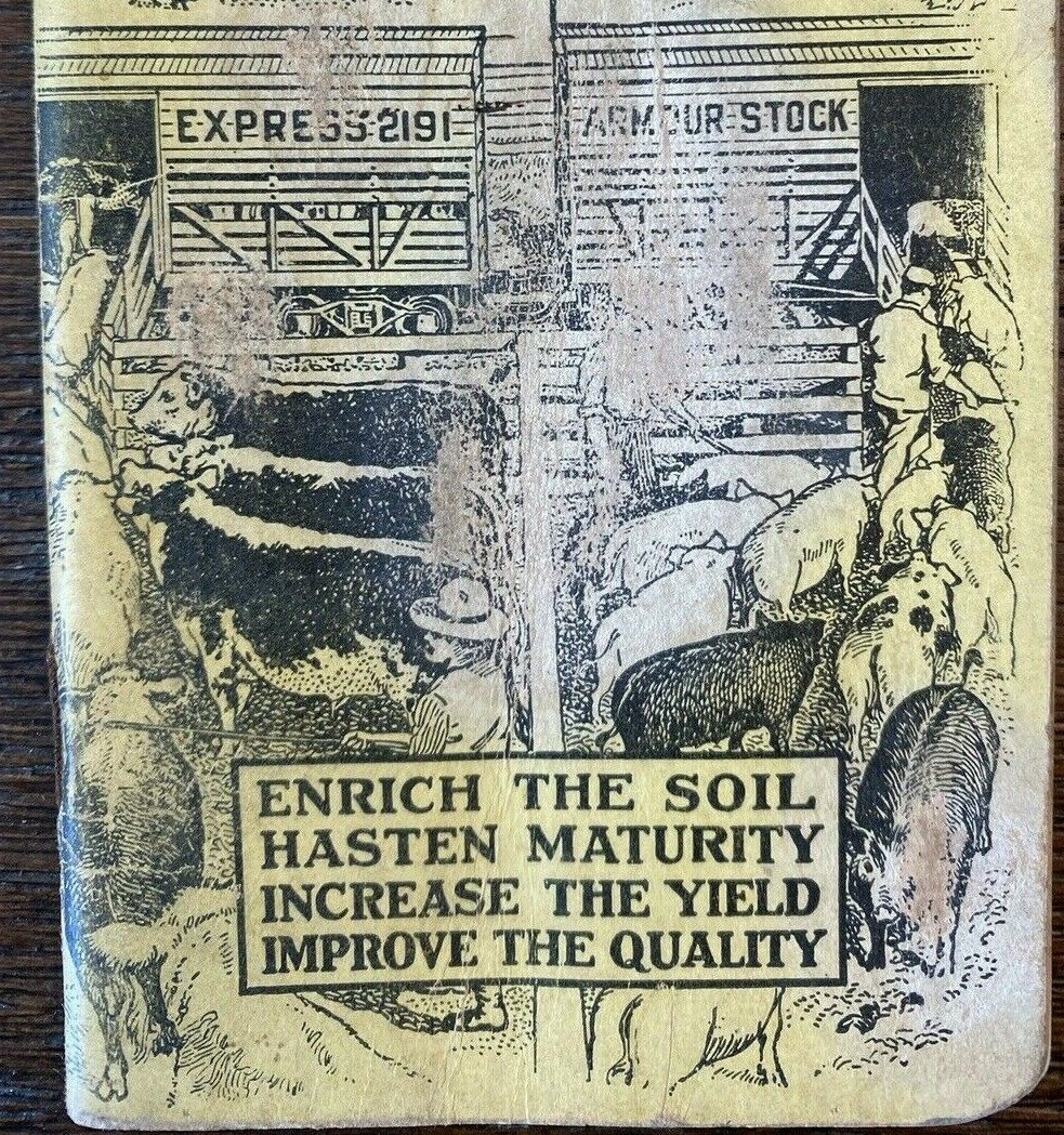 Armours Fertilizers Farmer Pocket Memo Book Reference Calendars Used 1918 1921