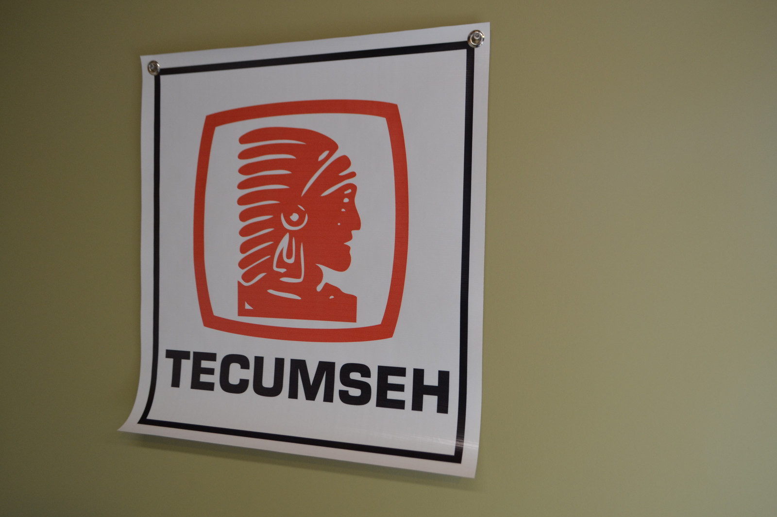 TECUMSEH Engine Banner Sign Mower Repair Shop GoKart Advertising Logo Free Ship