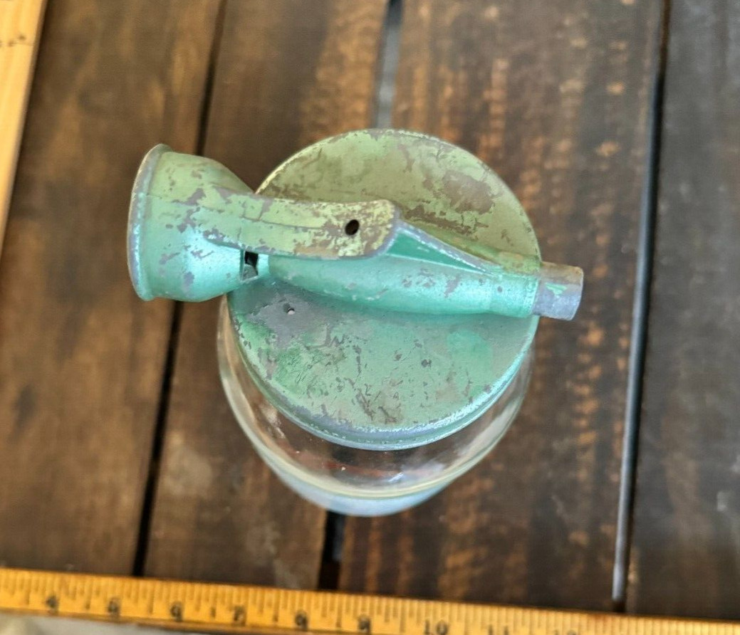 Vintage 1960&rsquo;s Metal Sears Chemical Lawn Fertilizer Glass Sprayer