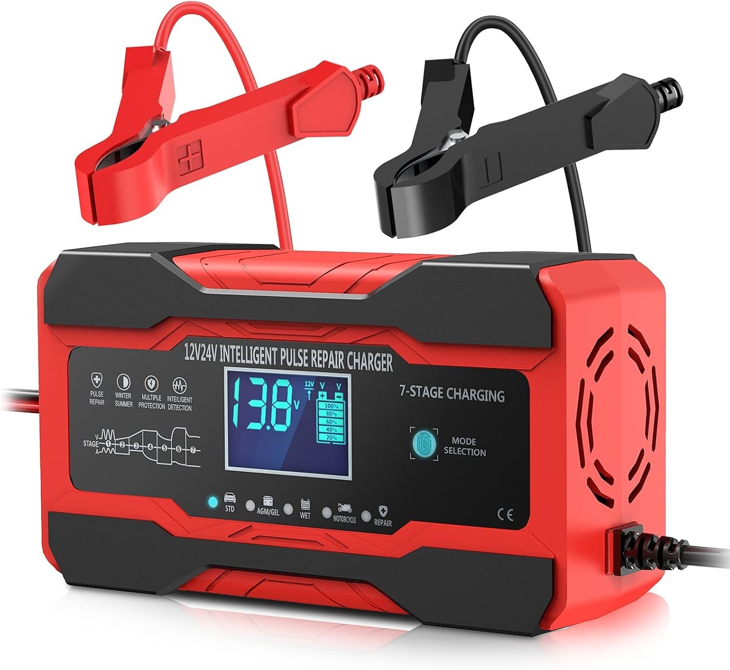 Cargador Mantenedor De Baterias 12v 24v De Auto Carros Manual Automatico Nuevo