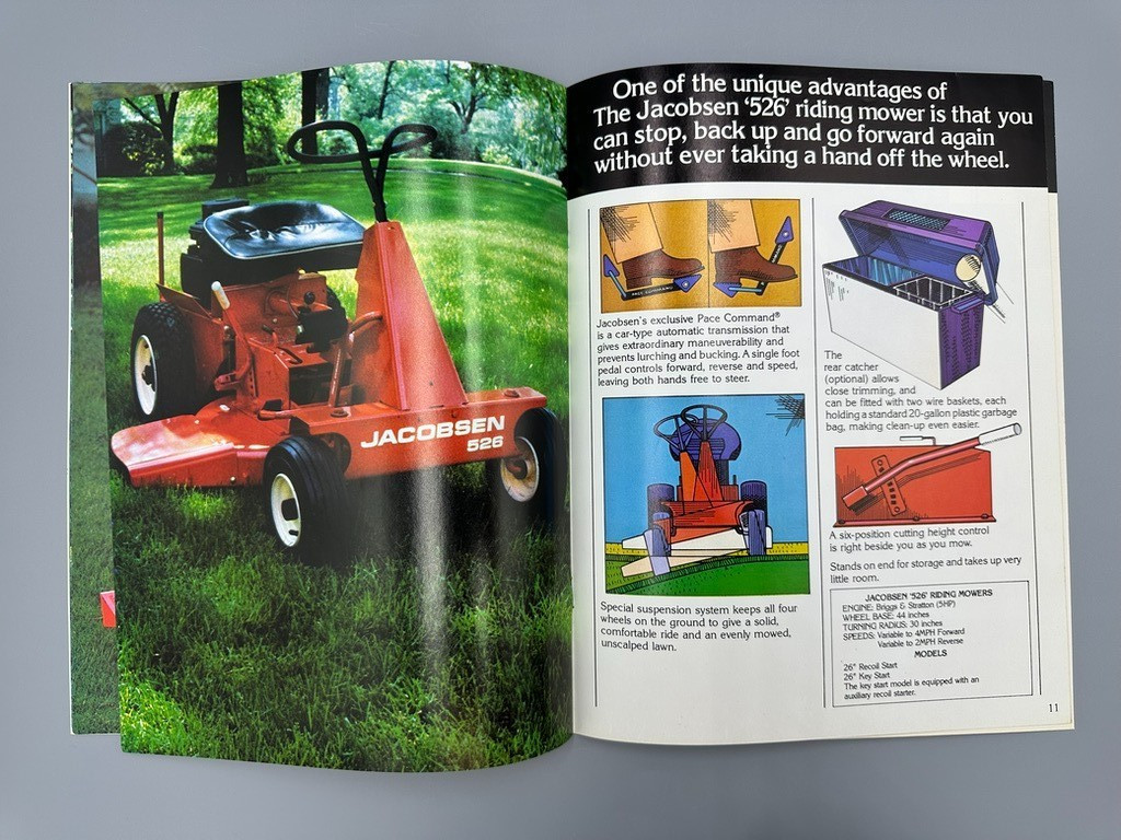 1977 JACOBSEN LAWN TRACTORS Riding Mower Advertising Catalog Vintage