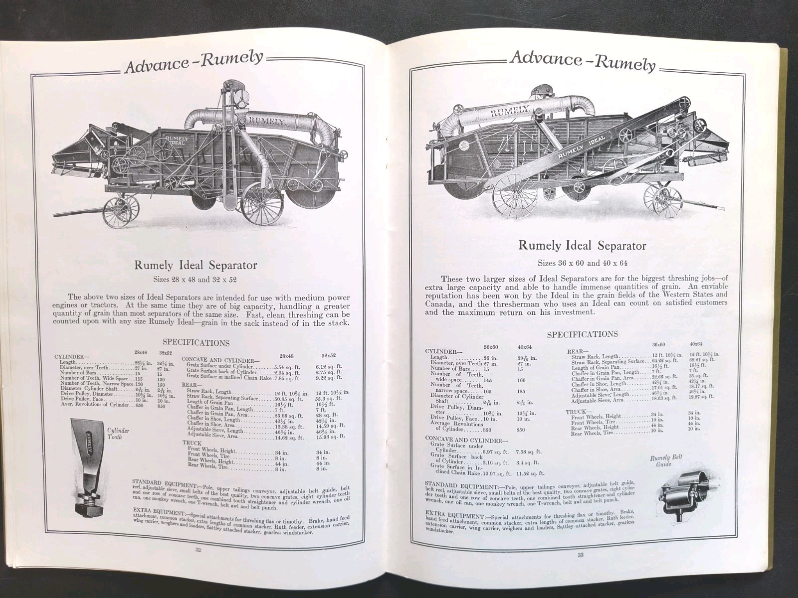 Rumley Oil Pull Tractor Dealer Brochure Manual Print Advertising RARE