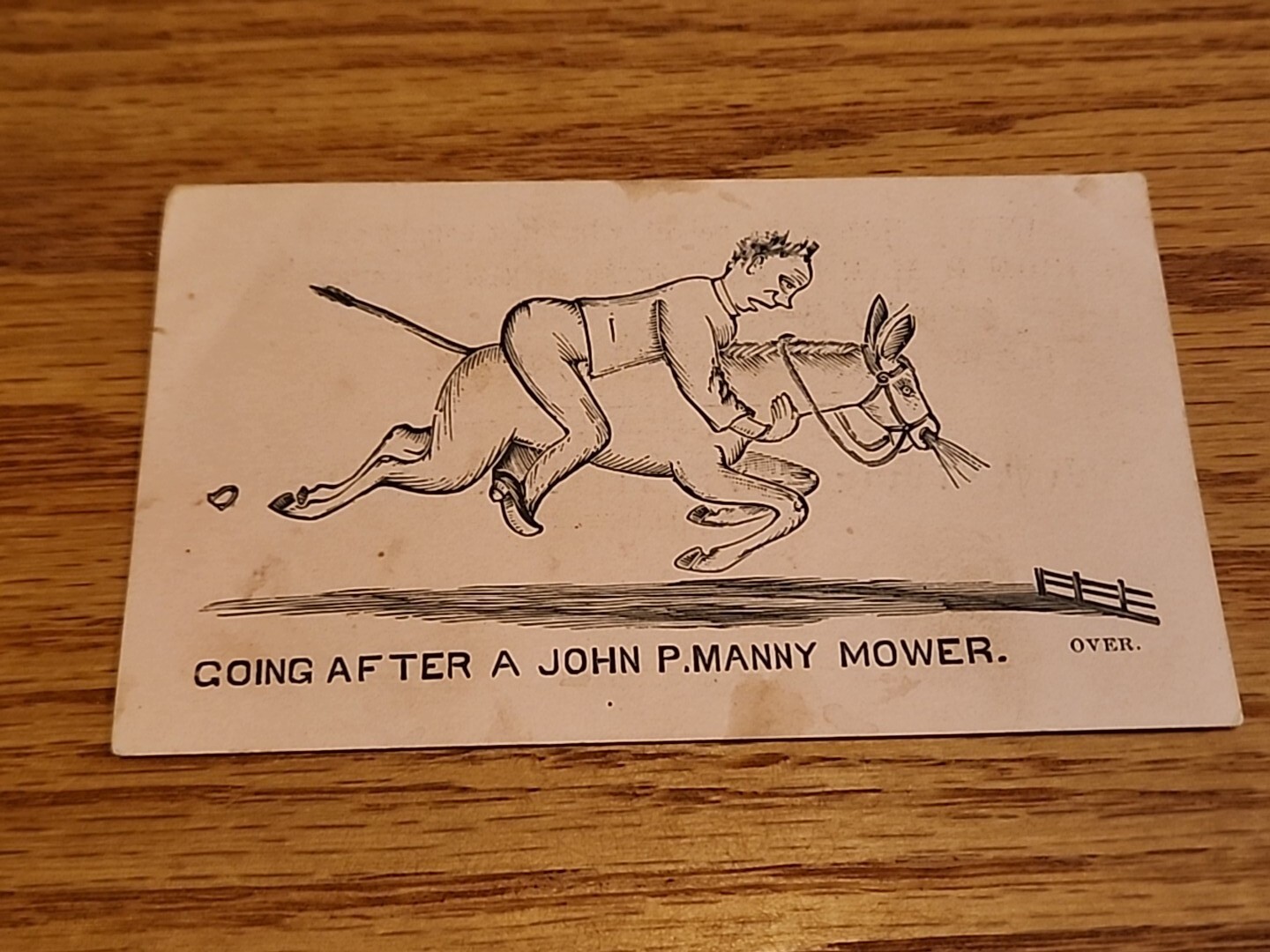John P Manny Mower Co Trade Card Rockford IL