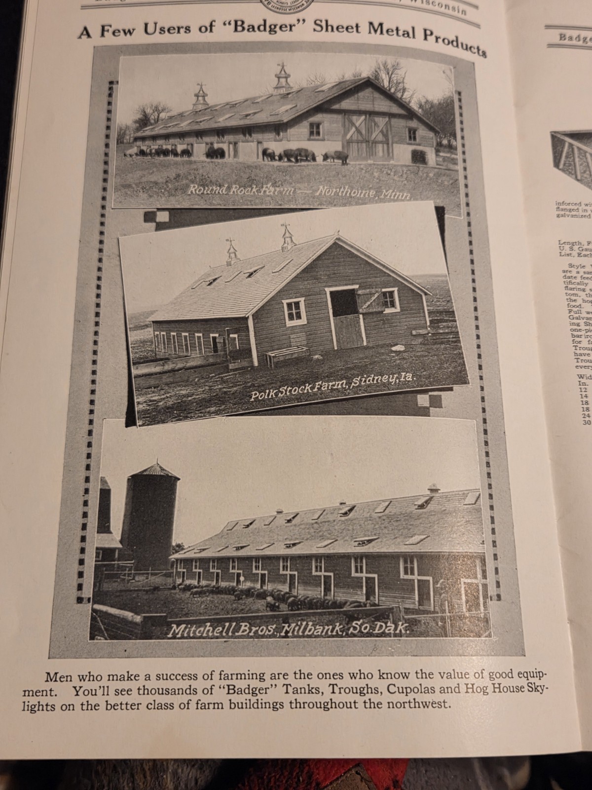 1935 Badger Corrugating Co. Steel Tanks & Troughs Catalog Threshing Wagon