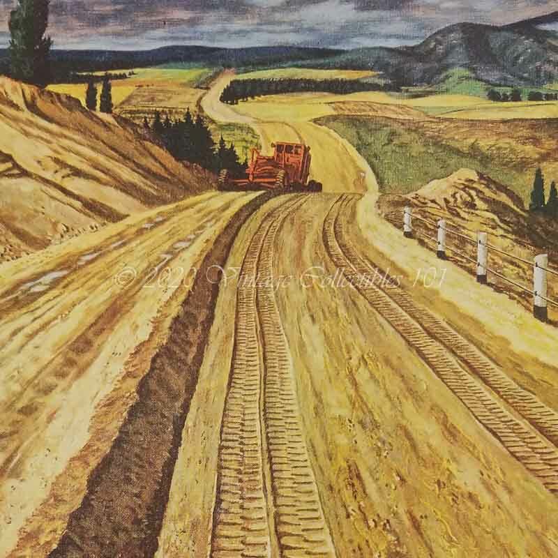 1952 Dow Chemical Rubber Farming Industry Tractor Tires photo art decor print ad