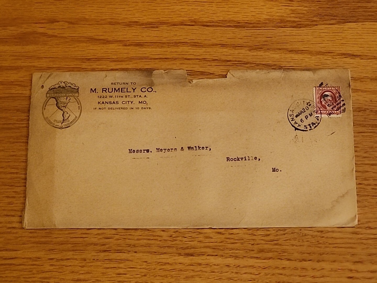 1911 M Rumely Co Letterhead Correspondence La Porte IN Steam