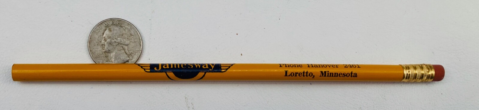 JAMESWAY pencil YELLOW LORETTO MINNESOTA MID CENTURY MODERN MIDDELSTADT