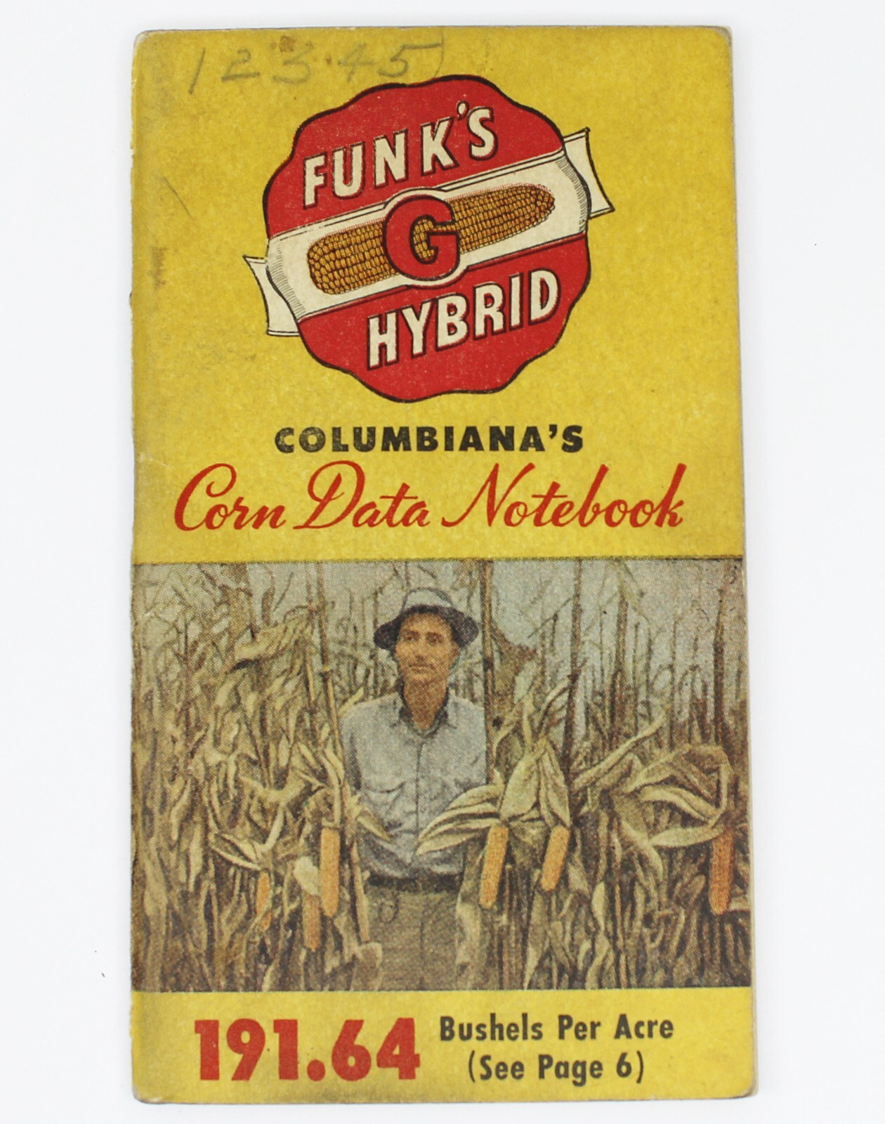Vintage 1943 FUNK&rsquo;S HYBRID Columbiana&rsquo;s Corn Data Notebook