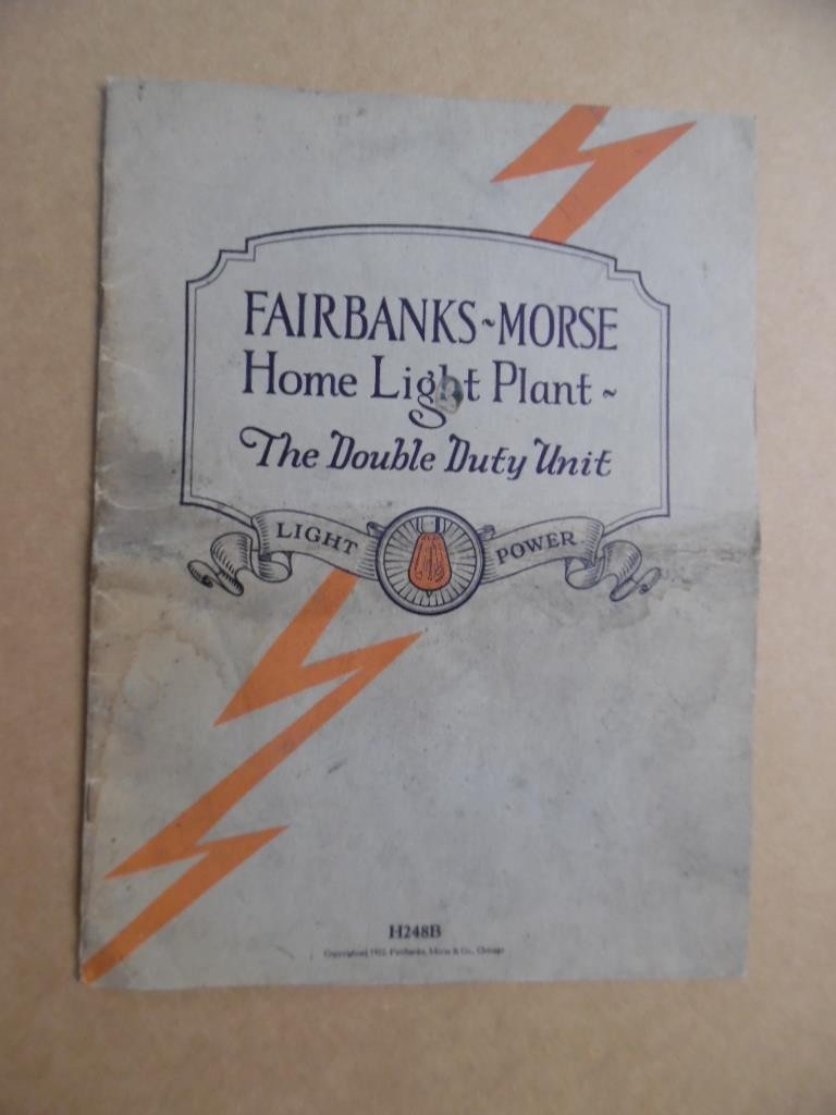 1922 Fairbanks Morse Double Duty Light Plant Catalog Z Engine Vintage Original