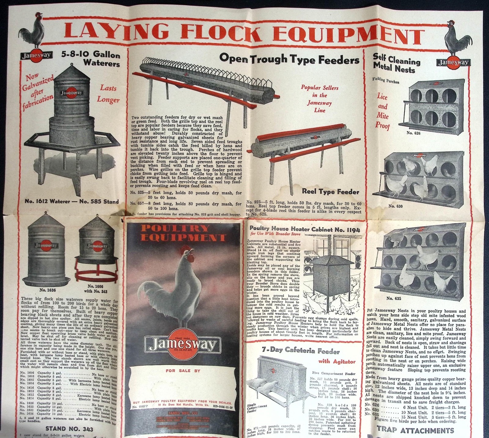 1937 Jamesway Poultry Equipment Catalog Brochure Chicken Farm Supplies Iowa