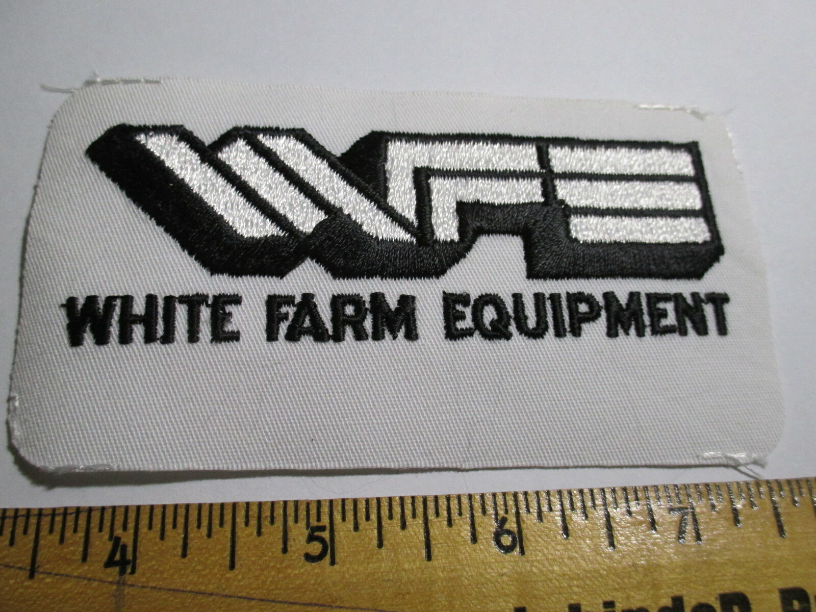 White Farm Equipment Patch WFE NOS Embroidered Agriculture Heavy Equip