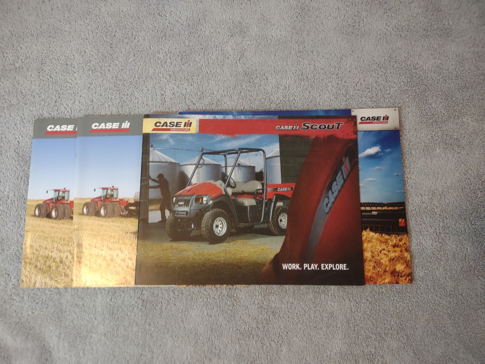 Case IH Axial-Flow Scout Air Drill Air Cart Sales Brochures. Lot Of 4 Brochures
