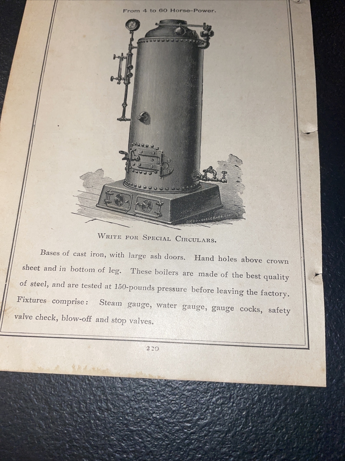 1891 Baldwin – Steel Boiler – Farm Advertising – New Orleans