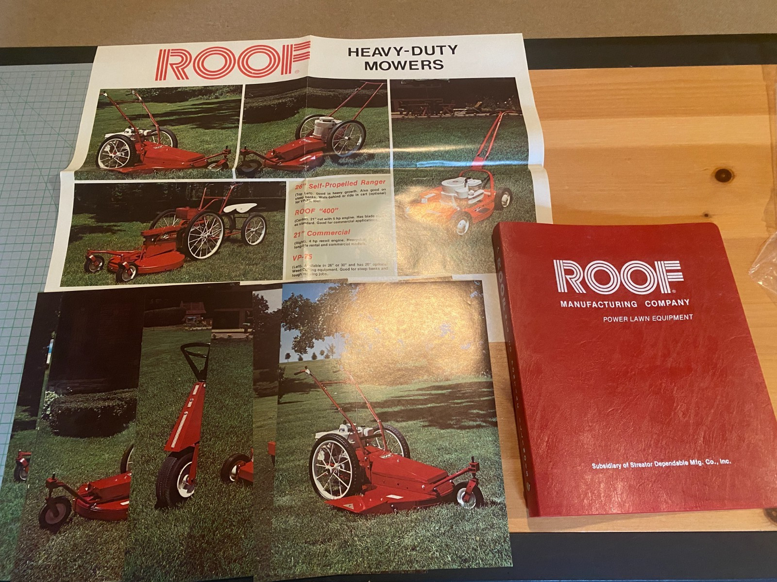 Roof Power Lawn Equipment Original Dealer Equipment Brochure Package FREE SHIP