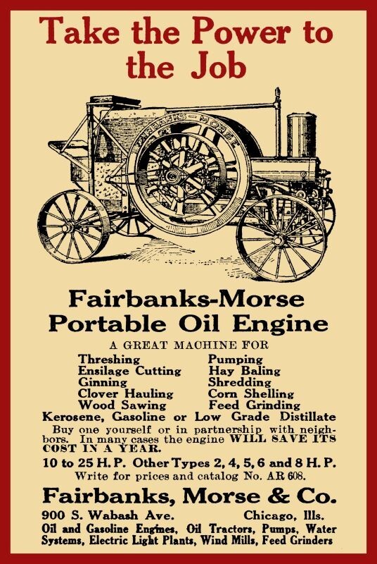 Fairbanks Morse Portable Oil Engine NEW Metal Sign: 12×18&Prime; USA STEEL LG. Size