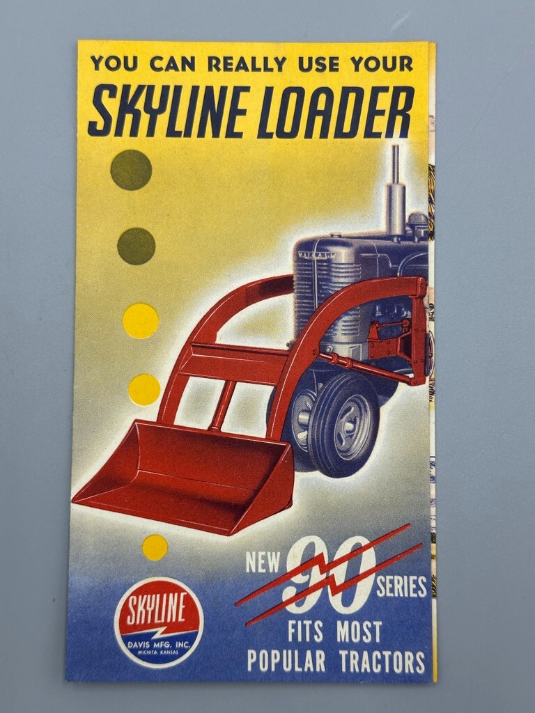 c 1950 SKYLINE LOADER Davis Mfg FARM Machinery Advertising WICHITA KS Brochure