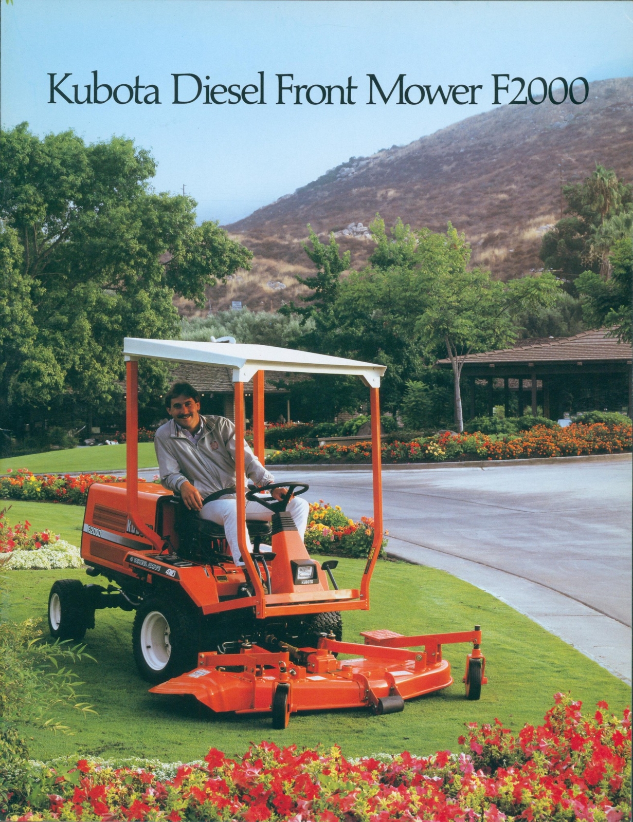 1988 Kubota F2000 Diesel Front Mower Original Glossy Dealer Brochure Tractor Mow