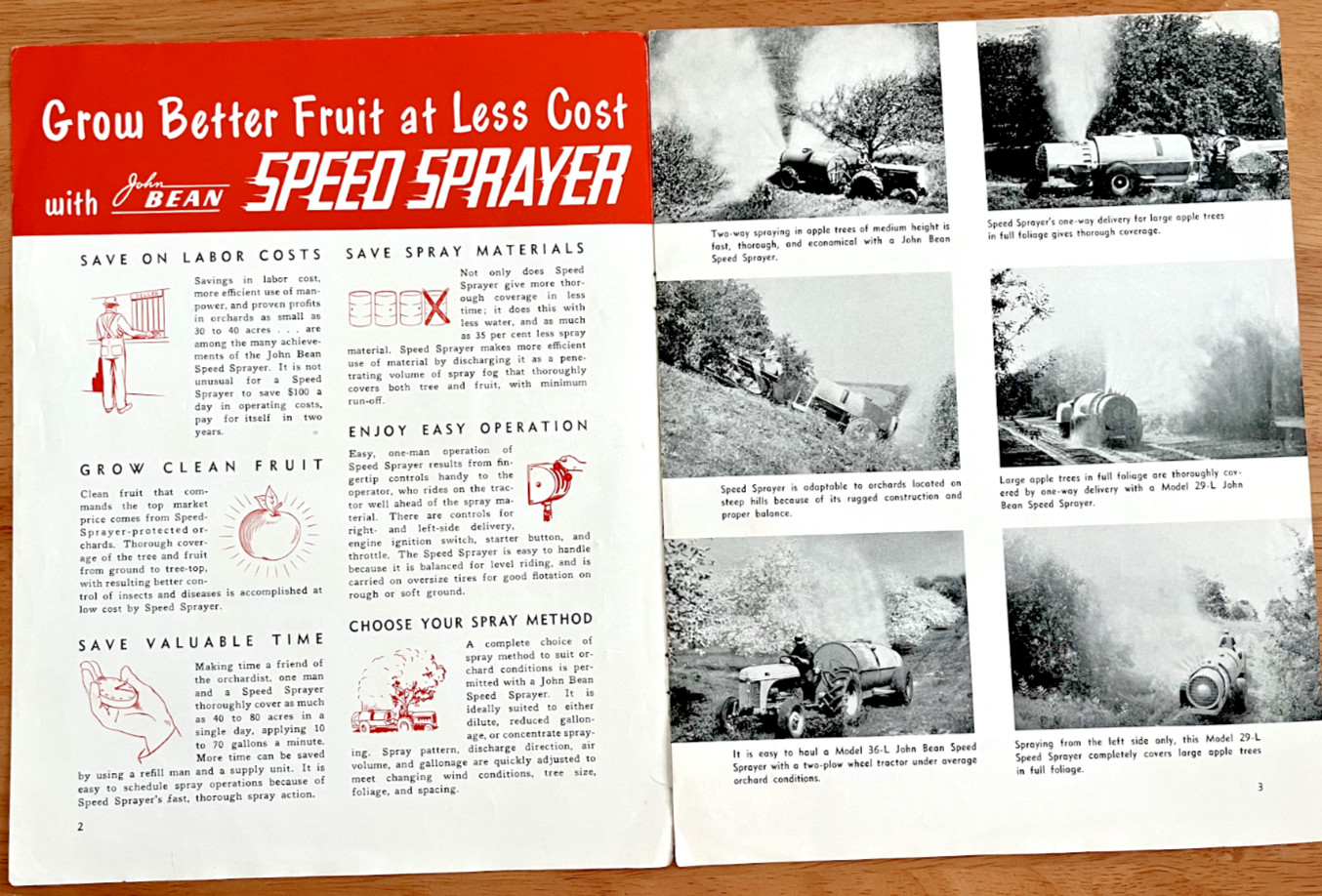 John Bean Speed Sprayer for fruit 1952 brochure John Bean Div. Lan Michigan